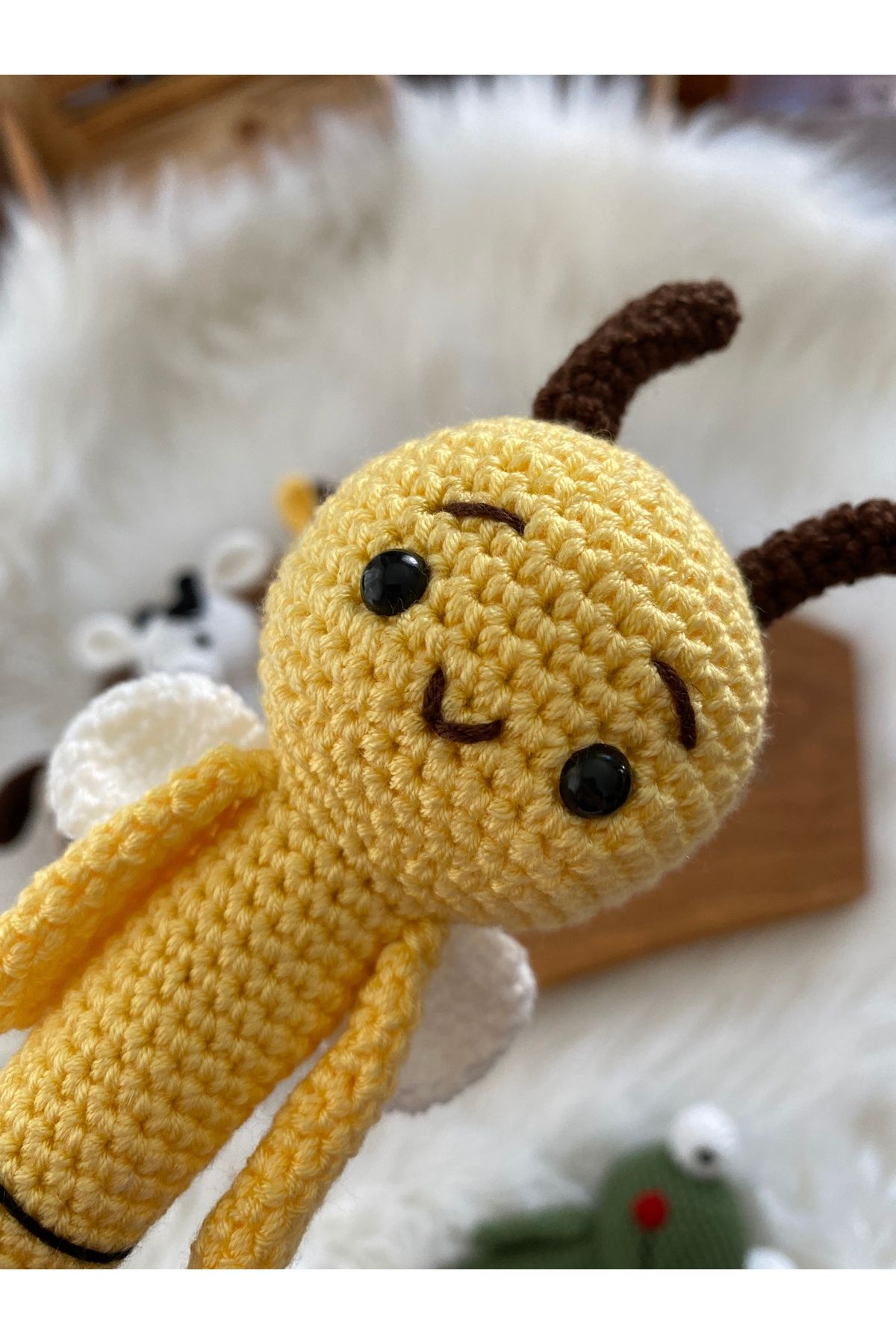 yucin Bebek çıngırak ,hayvan tanıma,minik oyuncak,Amigurumi oyuncak arı