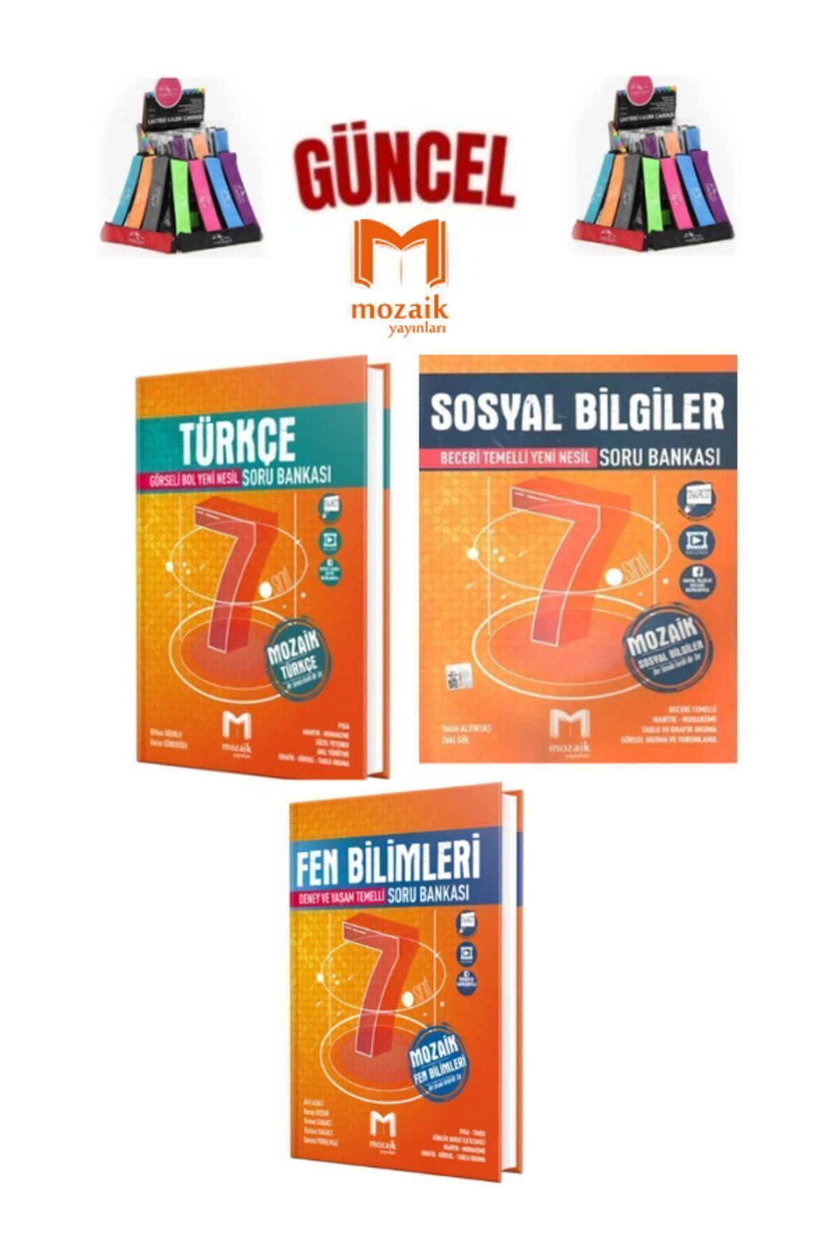 Marsis Yayınları Mozaik 7.Sınıf Türkçe-Sosyal-Fen Video Çözümlü Soru Bankası Seti+Kalemlik