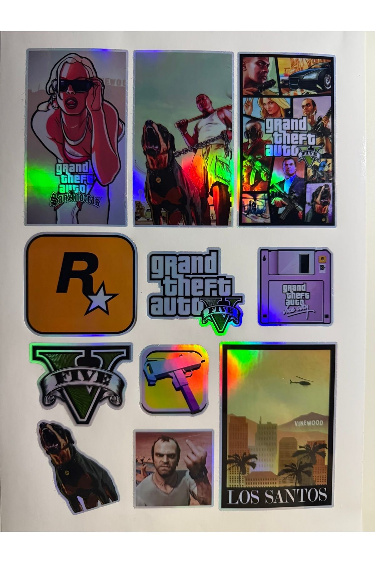 cakaybu GTA V Sticker ( Etiket ) notebook,kask, duvar, bisiklet, motosiklet, dolap, kapı A4 Boyutlarında