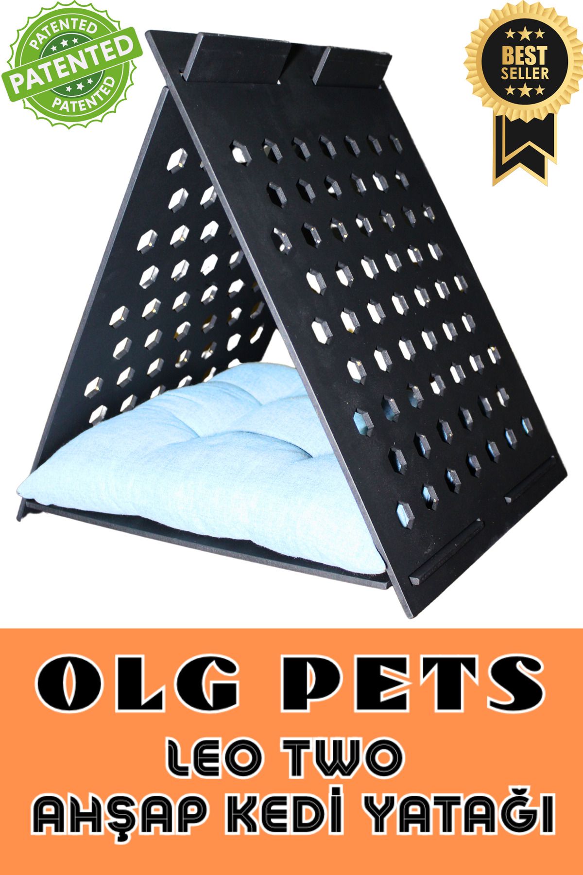 OLGPETS OLG Pets, LEO TWO Ahşap Kedi Yatağı