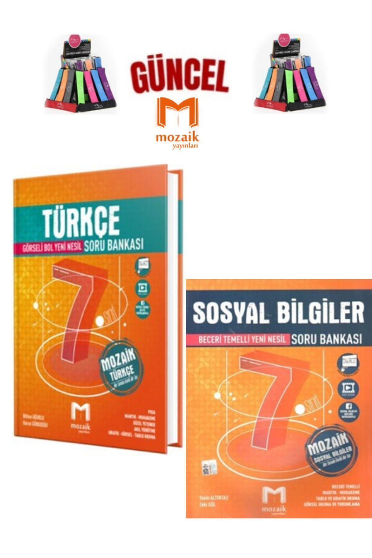Marsis Yayınları Mozaik 7.Sınıf Türkçe-Sosyal Video Çözümlü Soru Bankası Seti+Kalemlik