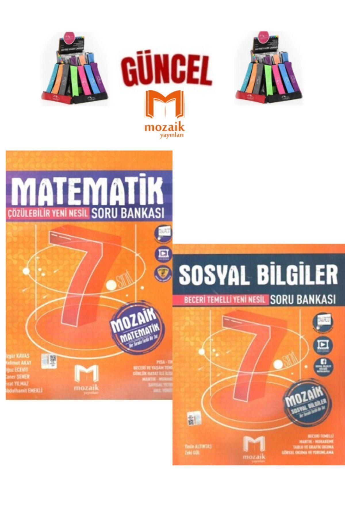 Marsis Yayınları Mozaik 7.Sınıf Matematik-Sosyal Video Çözümlü Soru Bankası Seti+Kalemlik