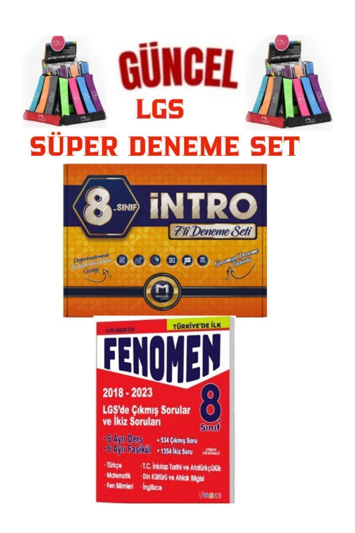 Marsis Yayınları Mozaik Lgs 8.Sınıf İntro Tüm Ders 7 Deneme+Fenomen Çıkmış Ve İkiz Soruları (6 Kitap) (2018-2023)