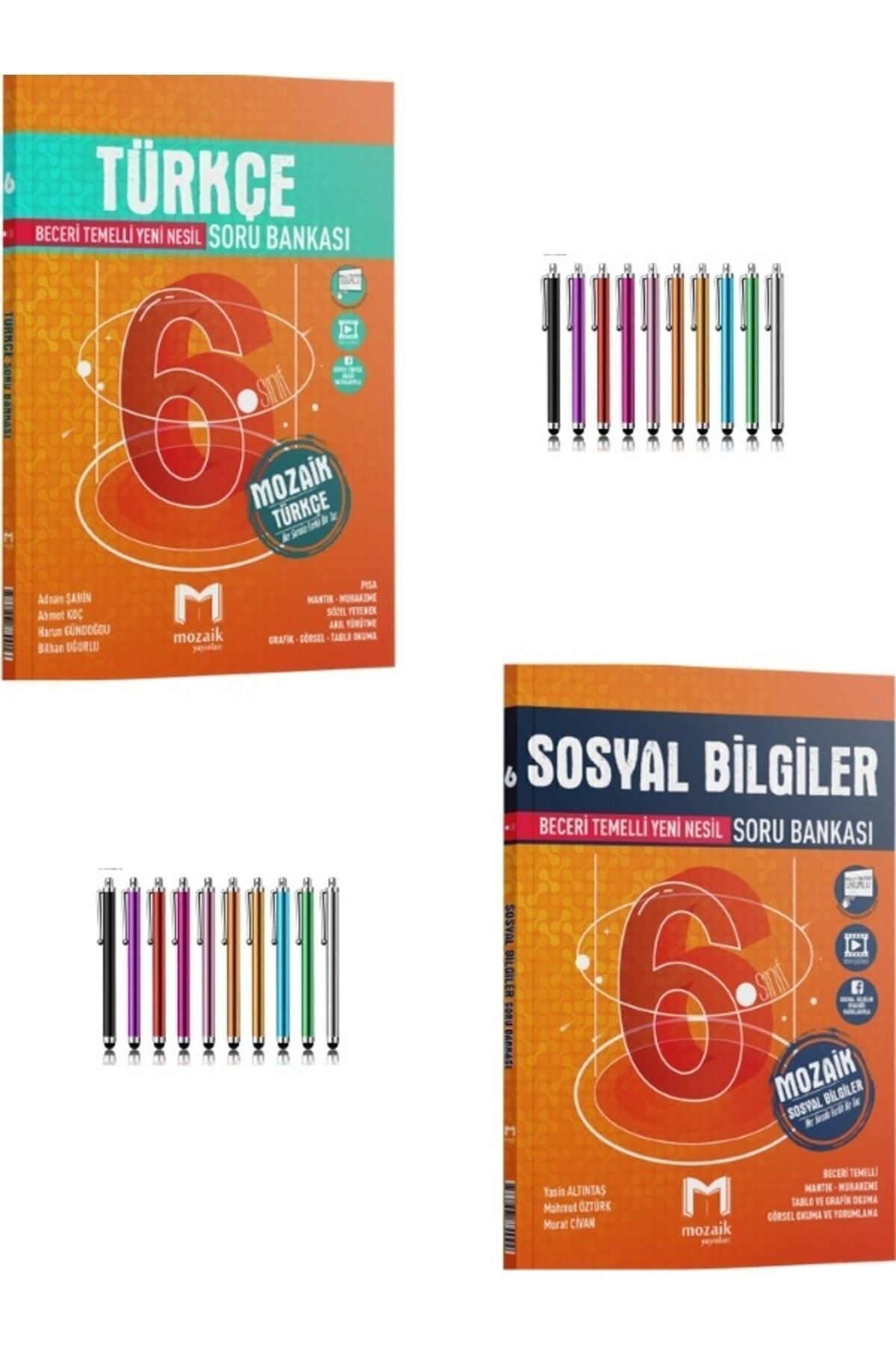 Marsis Yayınları Mozaik 6.Sınıf Türkçe-Sosyal Bilgiler Soru Bankası Seti+Dokunmatik Kalem