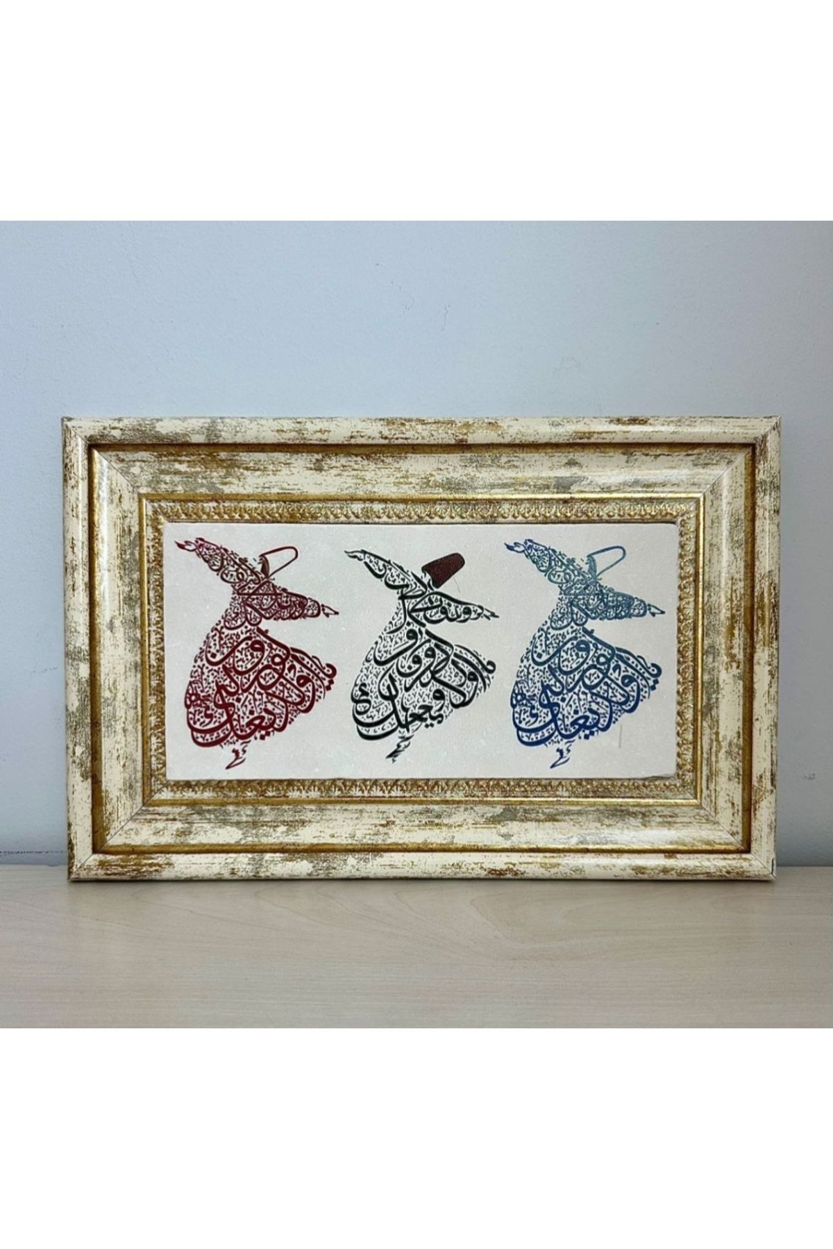 STONEVİVEART Semazen Duvar Tablosu 35x15Cm Doğal Taş Duvar Dekoru