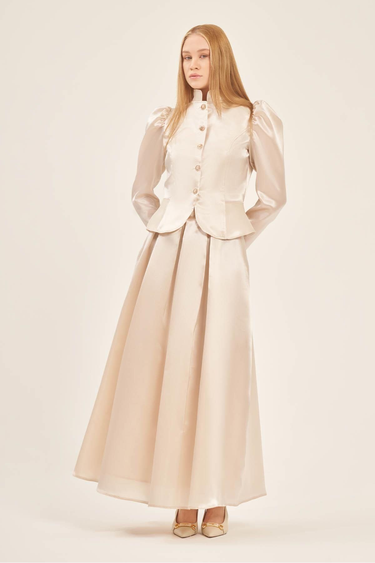 FTZ WOMEN Ftz Kadın Abiye Takım Beige 31126
