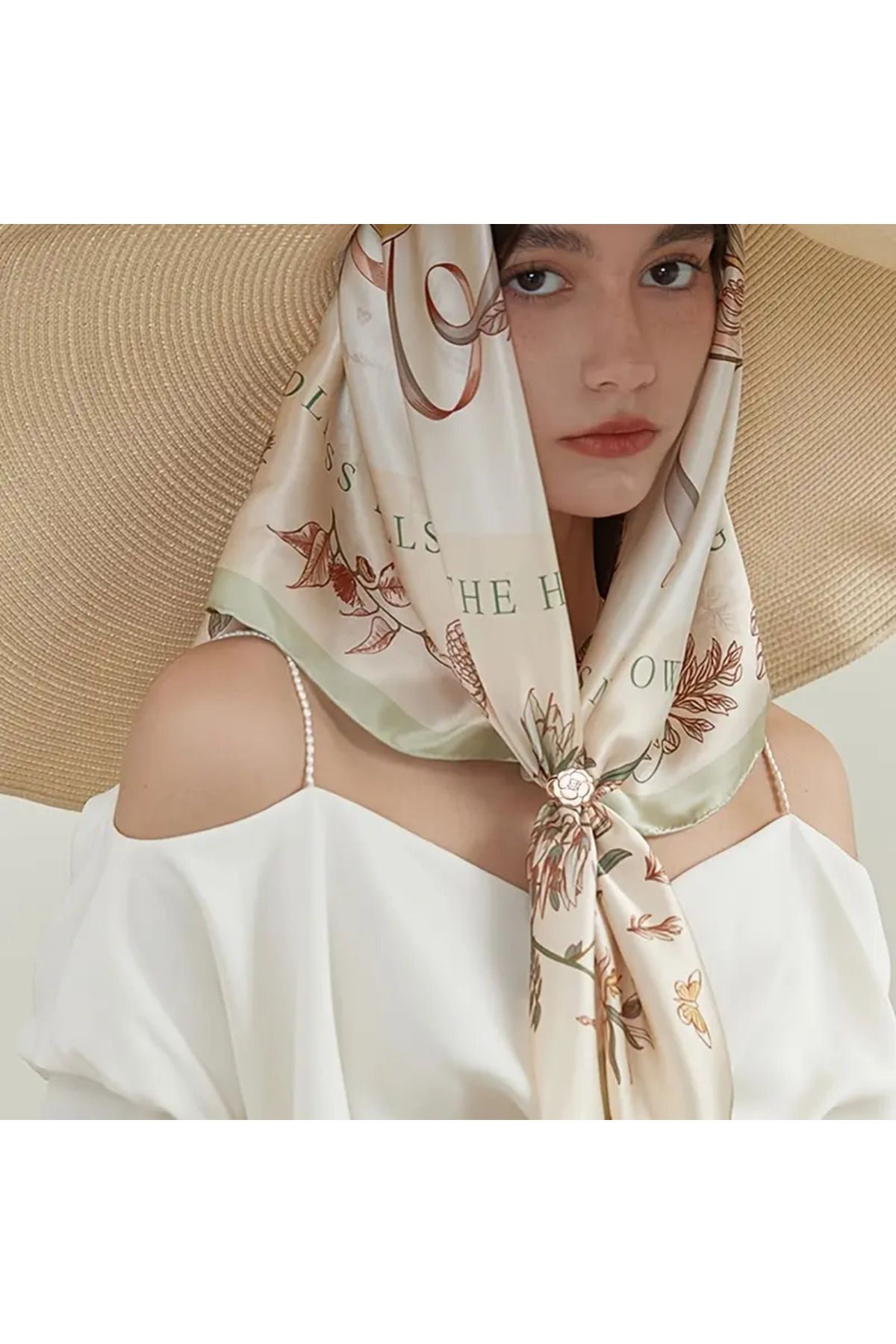 dukart trendlover gül figürlü fular yüzüğü, küçük boy, eşarp yüzüğü
