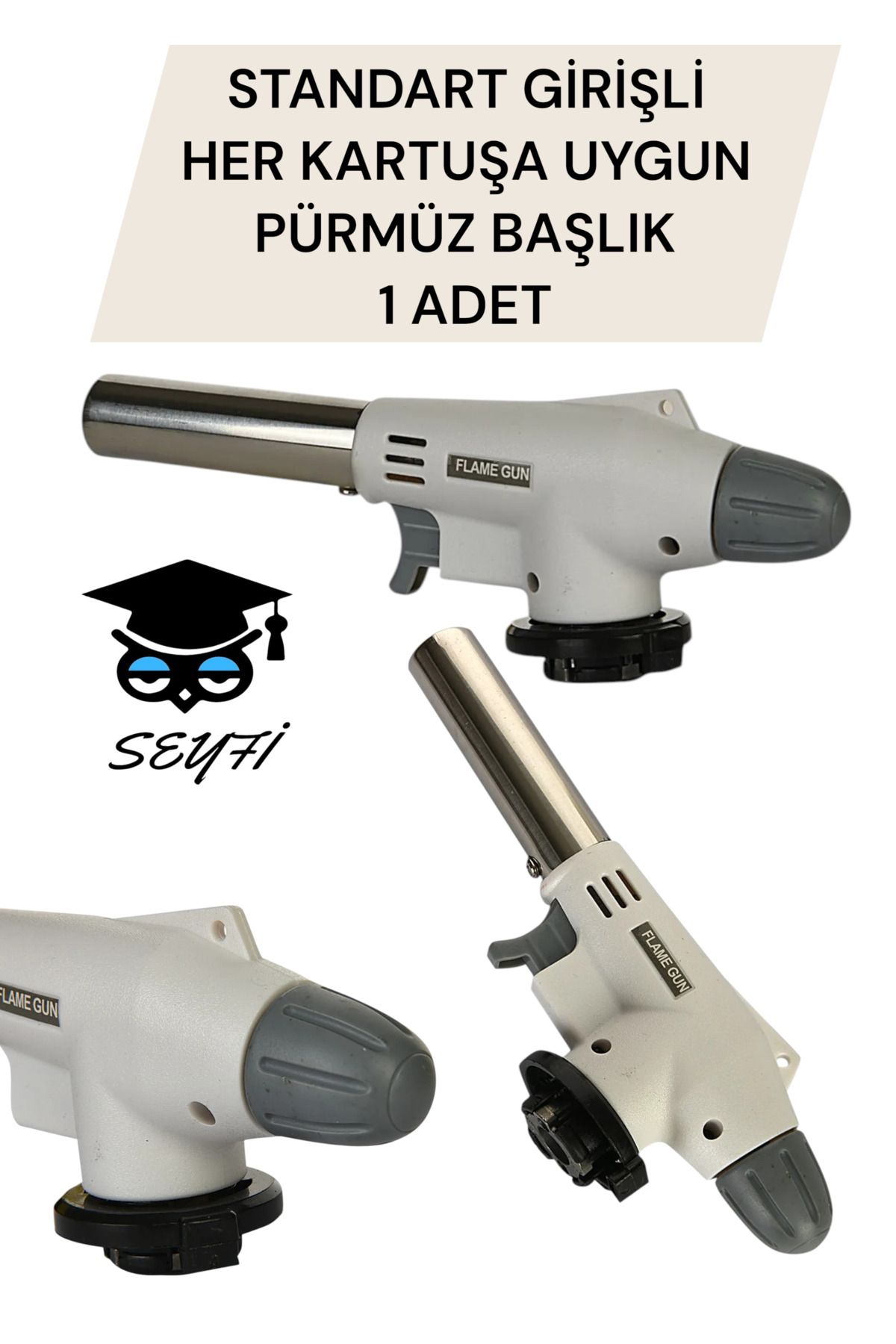 SEYFİKİRTASİYE STANDART GİRİŞLİ HER KARTUŞA UYGUN PÜRMÜZ BAŞLIK 1 ADET
