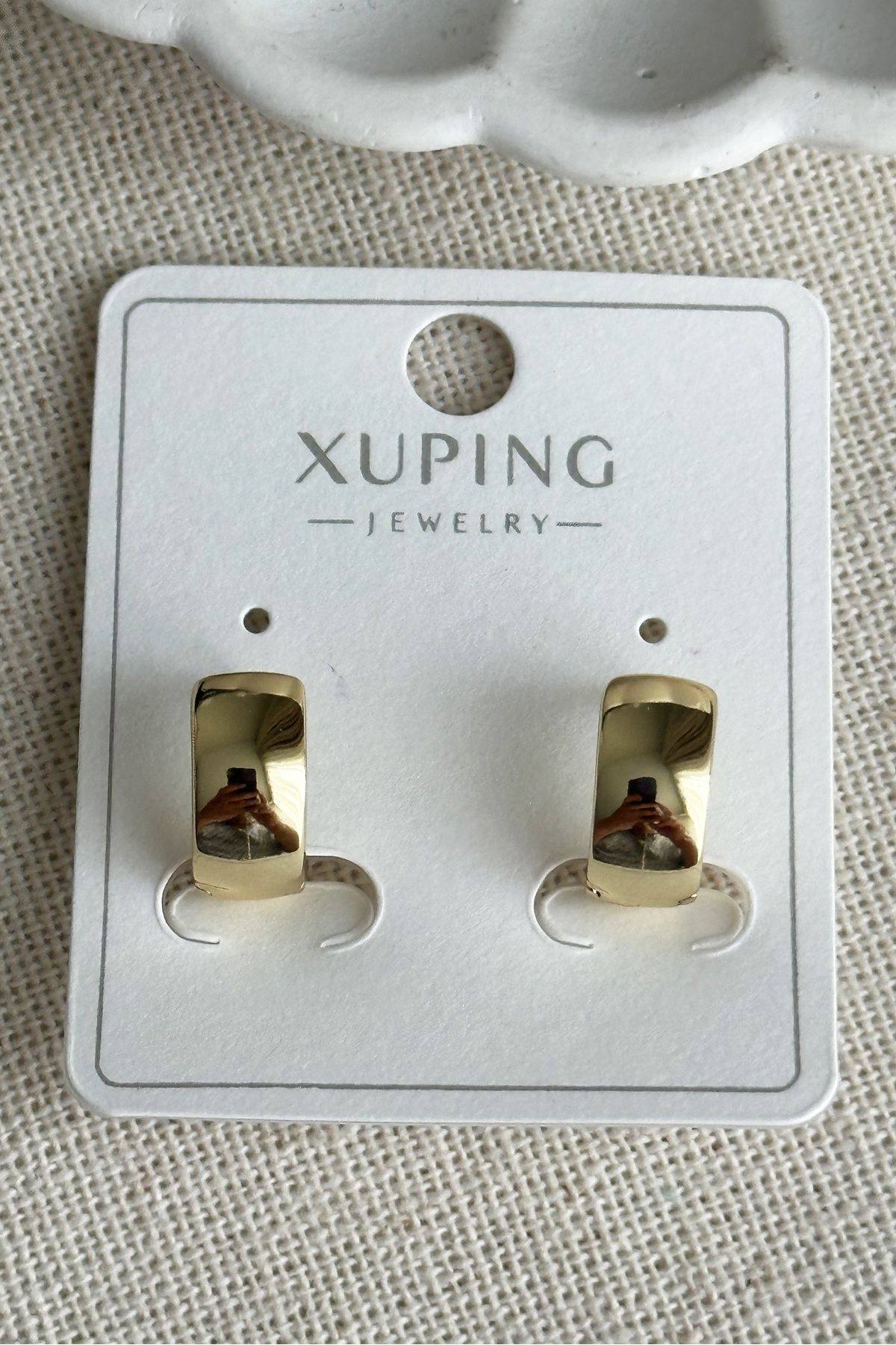 Modacaprea 14 K Mini Halka Küpe Kadın Küpe Kadın Kararmaz Xuping Küpe