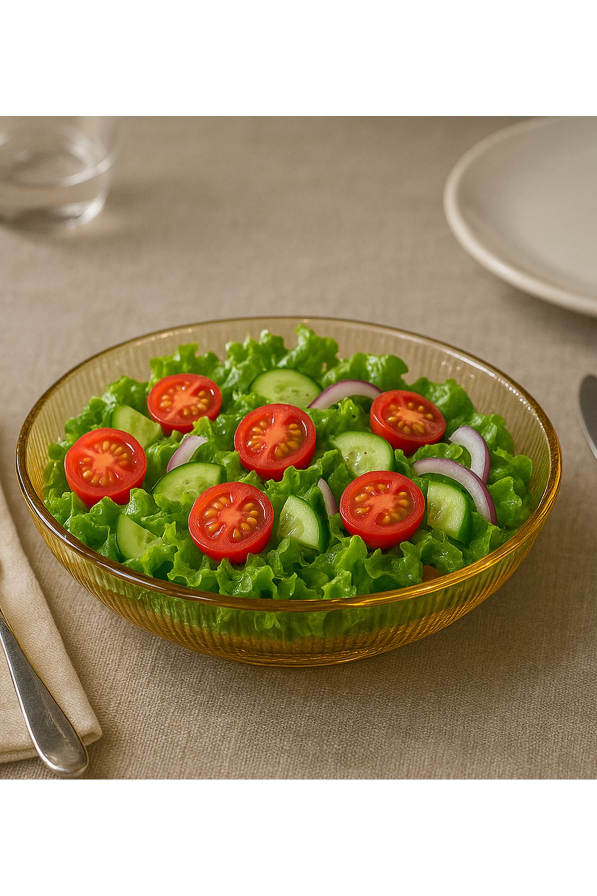 FA Home Trend Salata Kasesi 25cm Meyve Sunum Tabağı Dekoratif Gold Renk