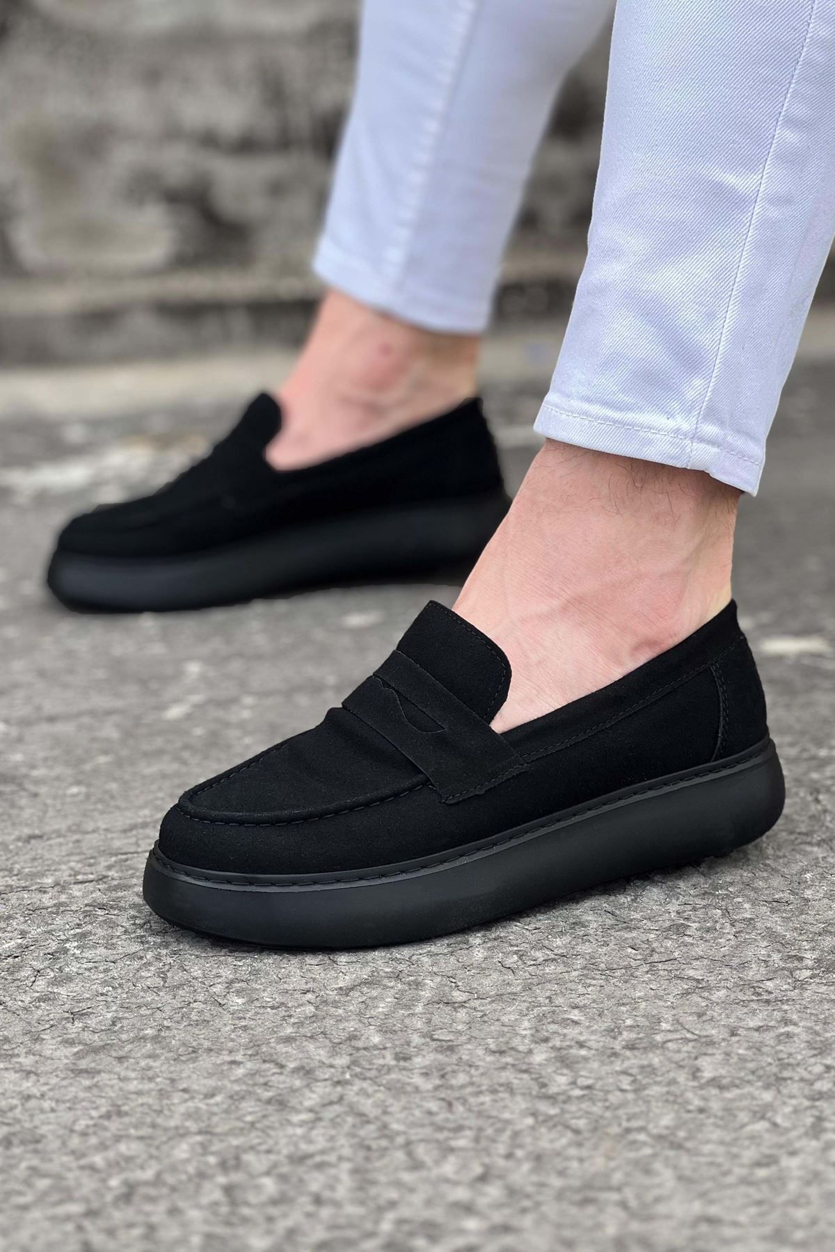 35AVM WG161 Kömür Süet Erkek Casual Ayakkabı