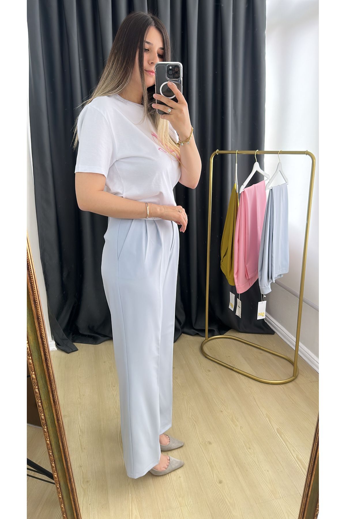 Butik Bebe mavisi palazzo pantalon