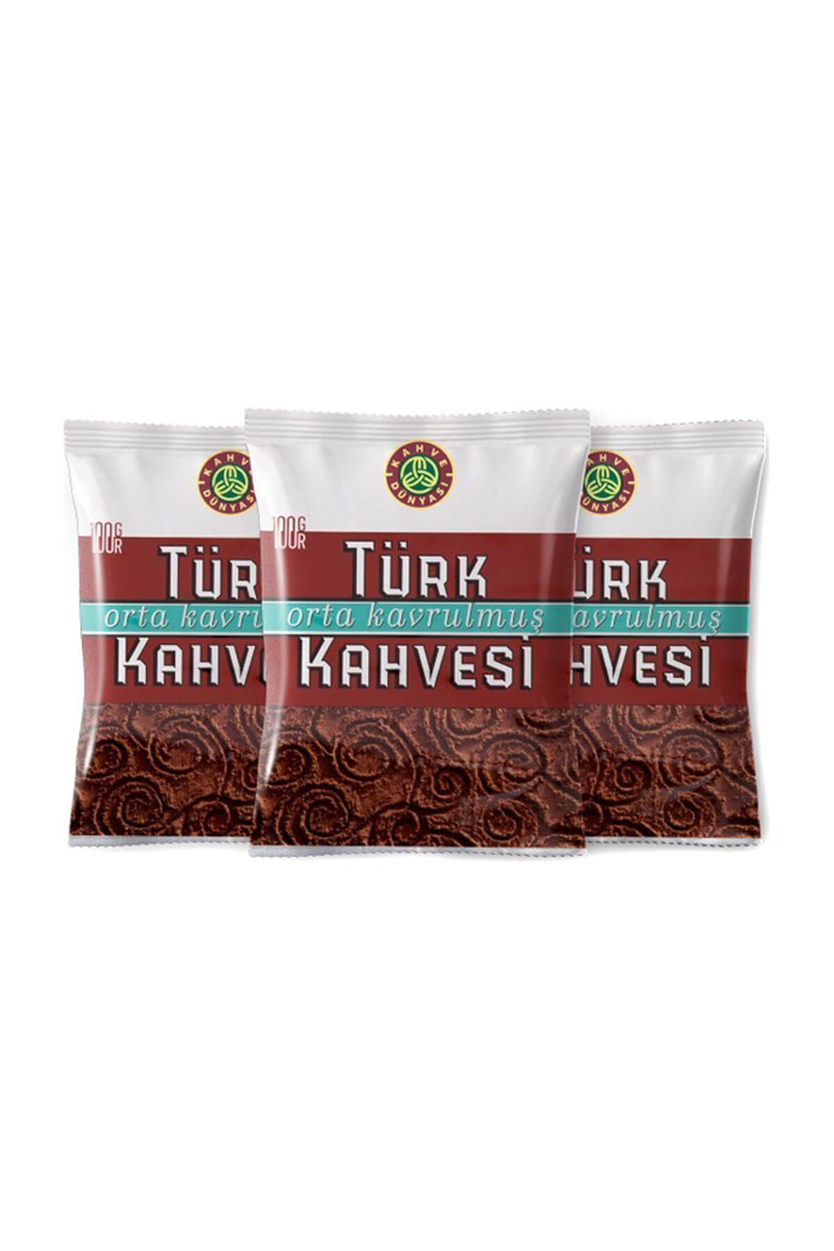 cemzade Orta Kavrulmuş Türk Kahvesi 100 gr 3'lü Paket