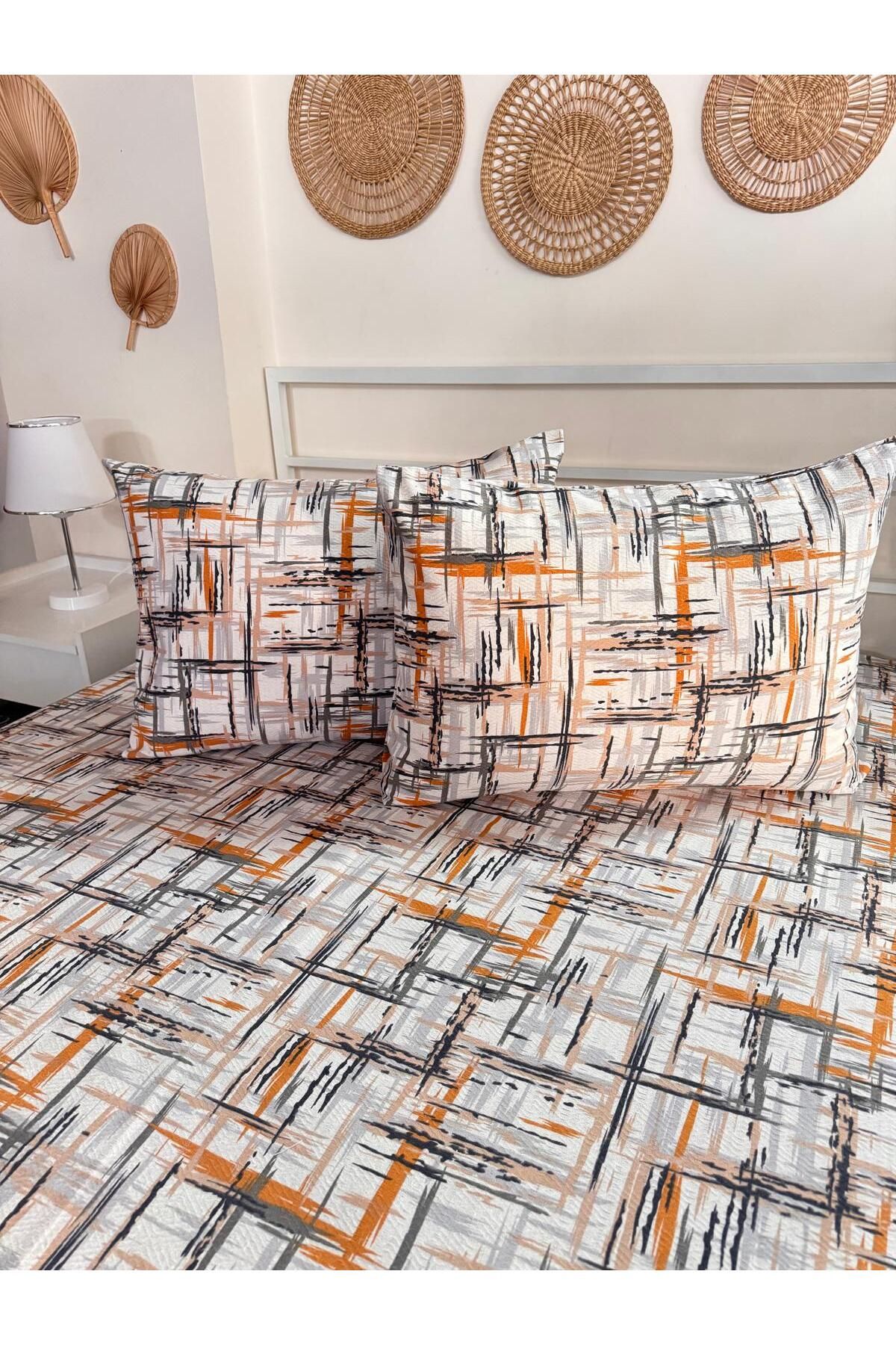 SAHRAN HOME PAMUKLU ÇİFT KİŞİLİK PİKE VE 2 ADET YASTIK KILIFI