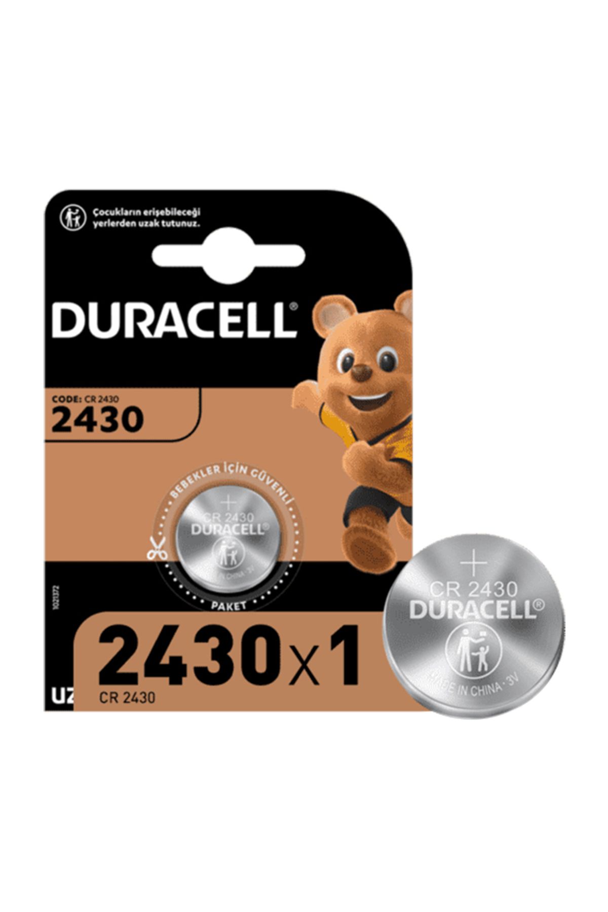 POEBGO FAMİLY'S DURACELL CR2430 LİTYUM PİL TEK FİYAT (5162)