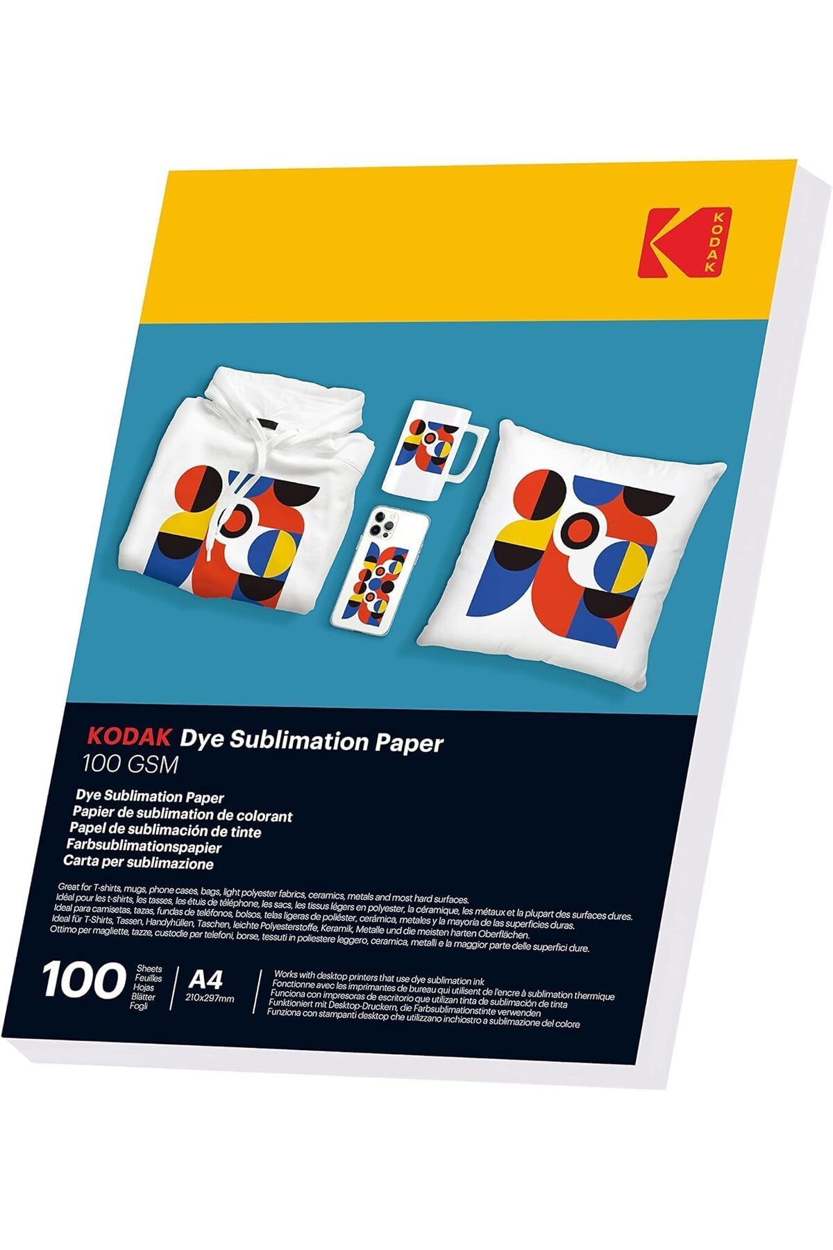 yenibagshop 100 Gr/m2 20x30(A4)-100 Adet Sublimasyon Transfer Kağıdı - 9891-194