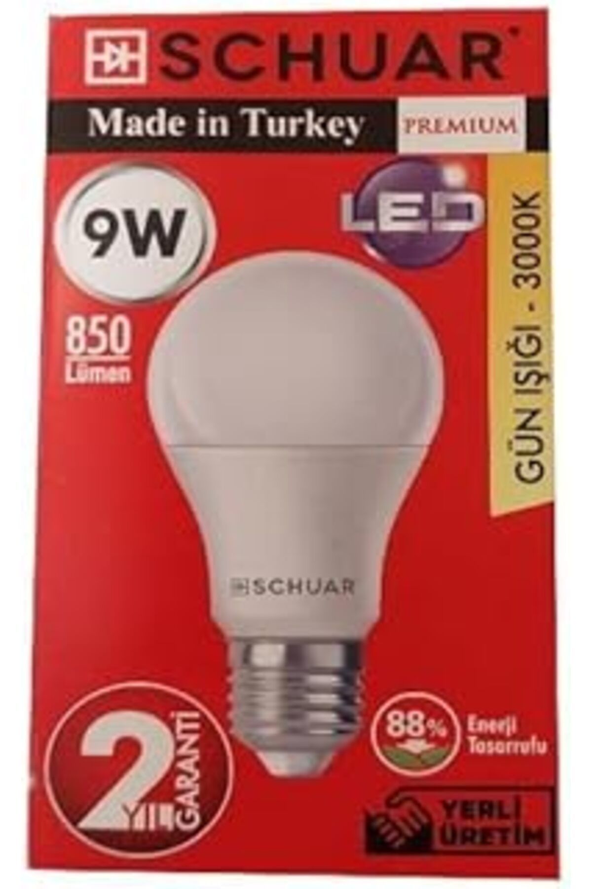 Mu Art 9W Gün Işiği Led Ampul E27 Schuar