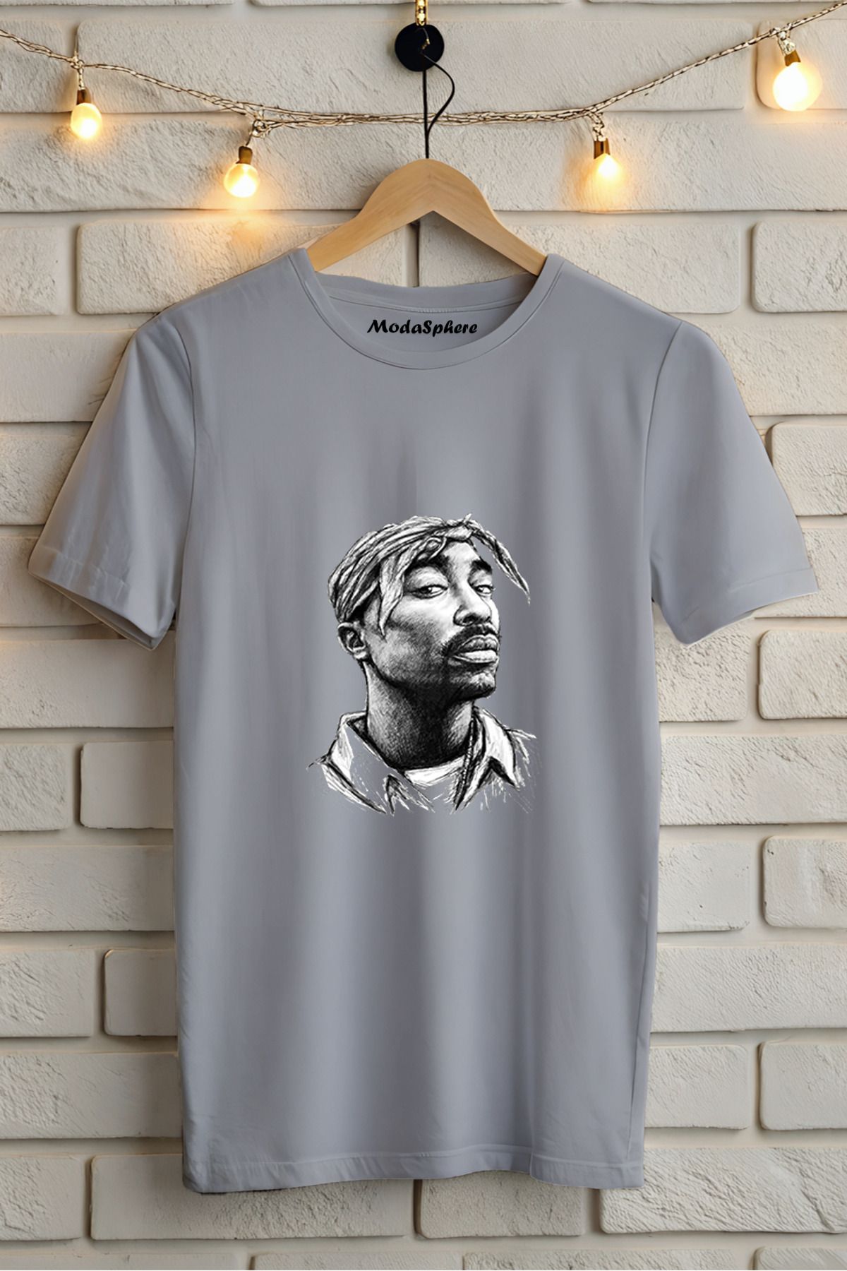 ModaSphere Baskılı Unisex Oversize Tişört Battal Boy