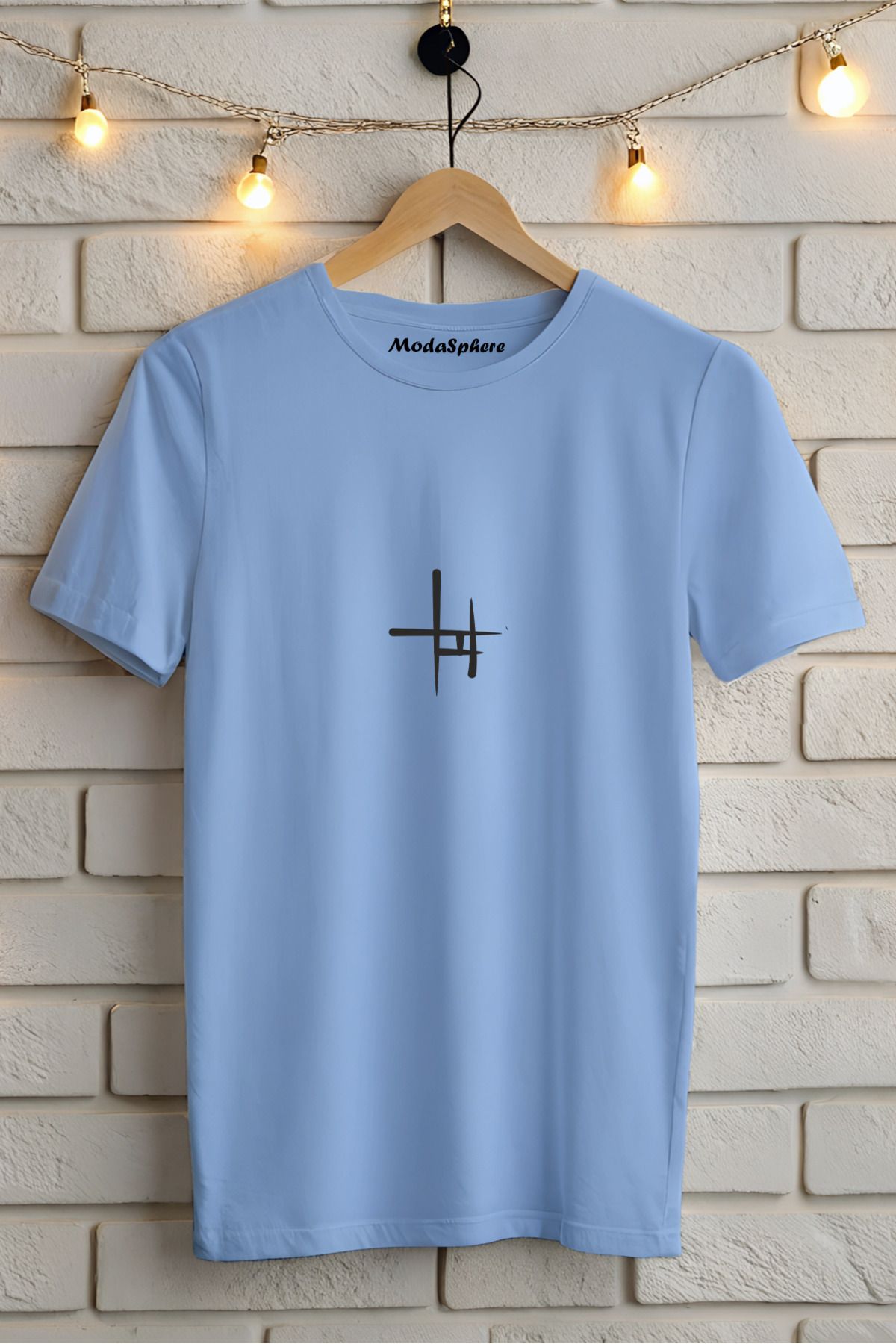 ModaSphere Baskılı Unisex Oversize Tişört Battal Boy