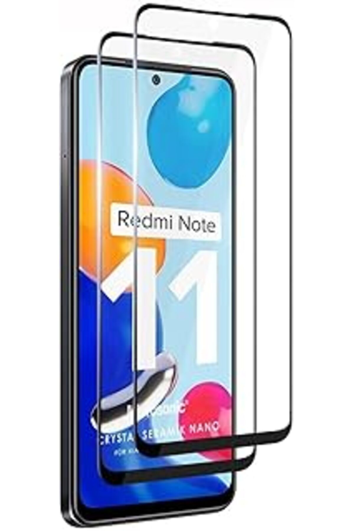 Pazarcan Microsonic Xiaomi Redmi Note 11 Crystal Seramik Nano Ekran Koruyucu Siyah (2 Adet)