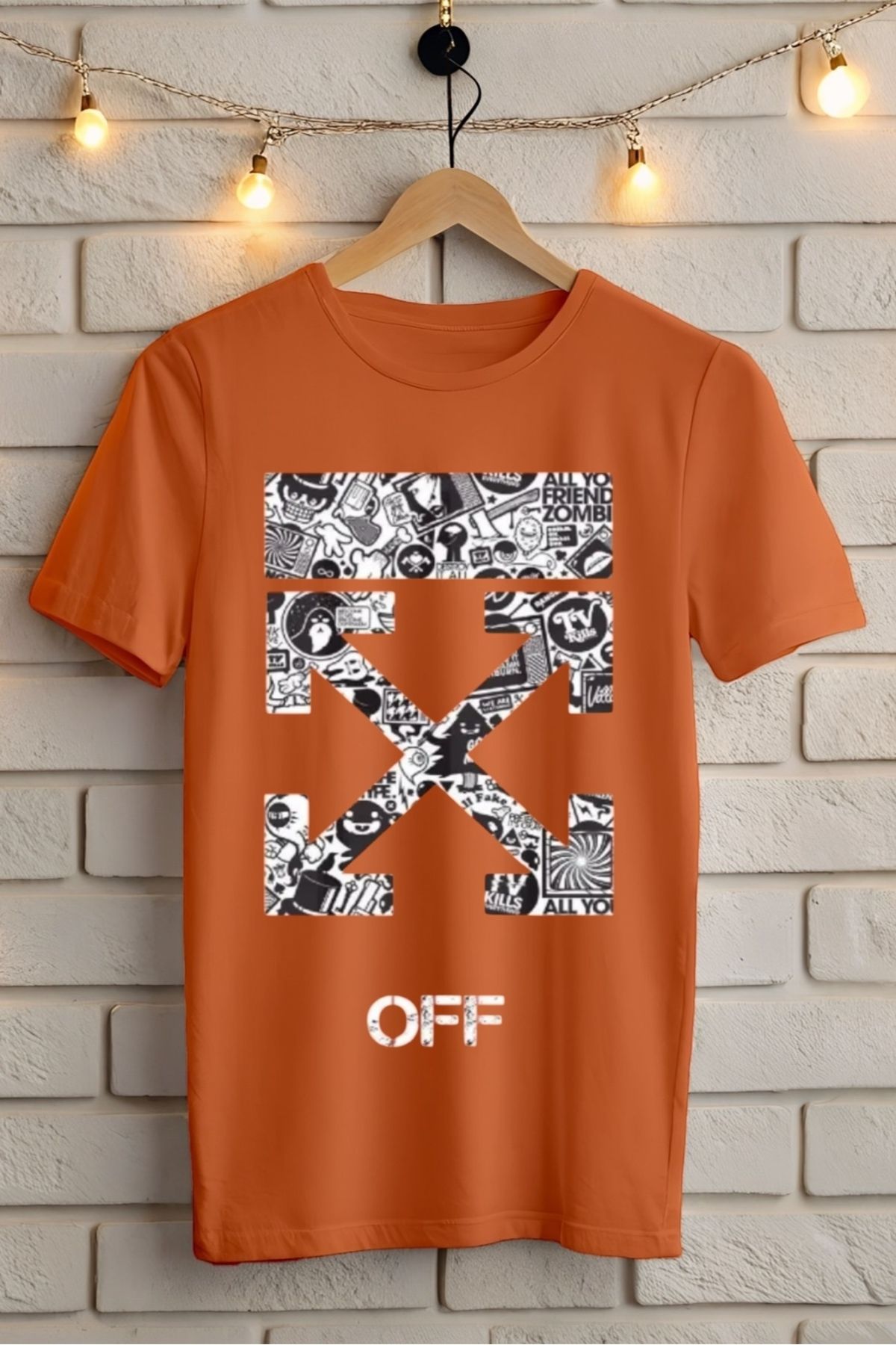 ModaSphere OFF Baskılı Unisex Oversize Tişört