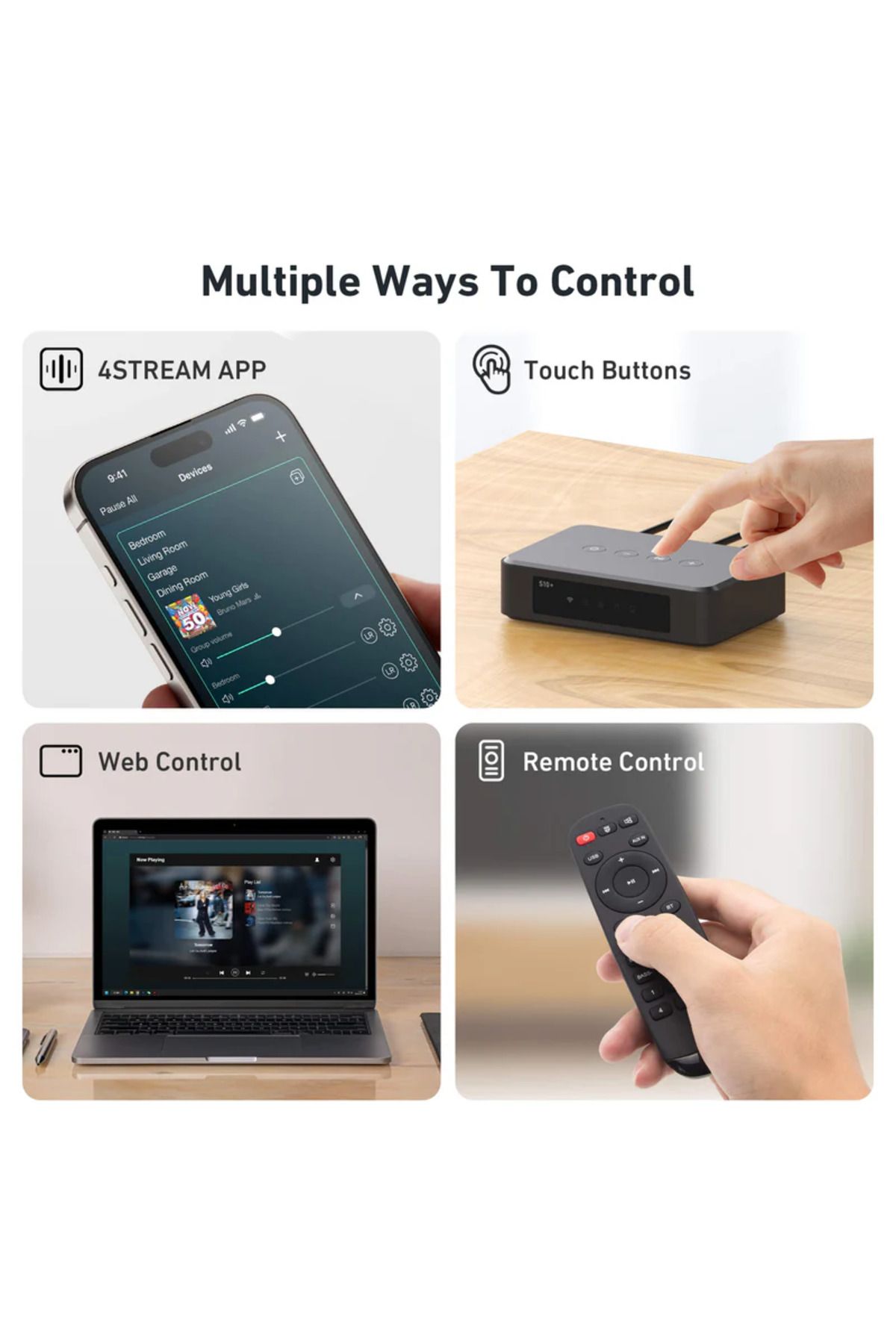 Rakoit-Streamer Audio Arylic S10 Lan, Wi-fi, Bluetooth 5.0, Multiroom 6