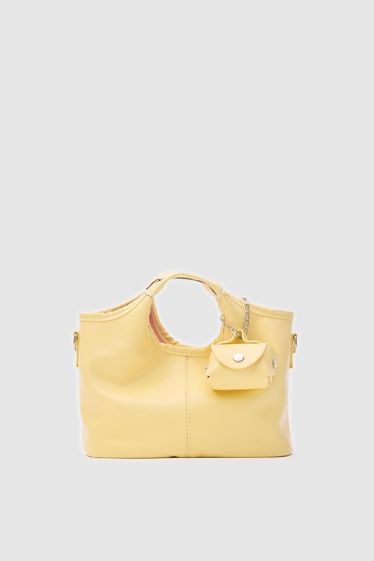 Vina Bag Vera Butter Yellow Yavrulu Charmlı Omuz Çantası