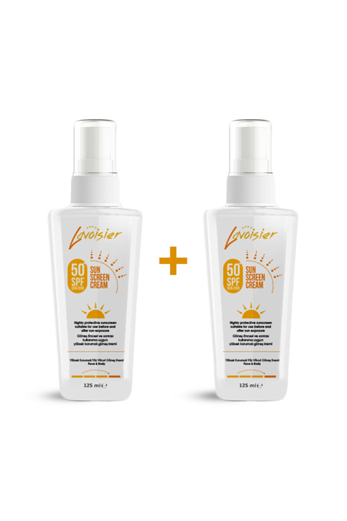 50 Spf Yüksek Korumalı Yüz Ve Vücut Güneş Kremi 125ml X 2'li Set — TYCZ7S7YWN169926818355365 — تصویر 3 از 3
