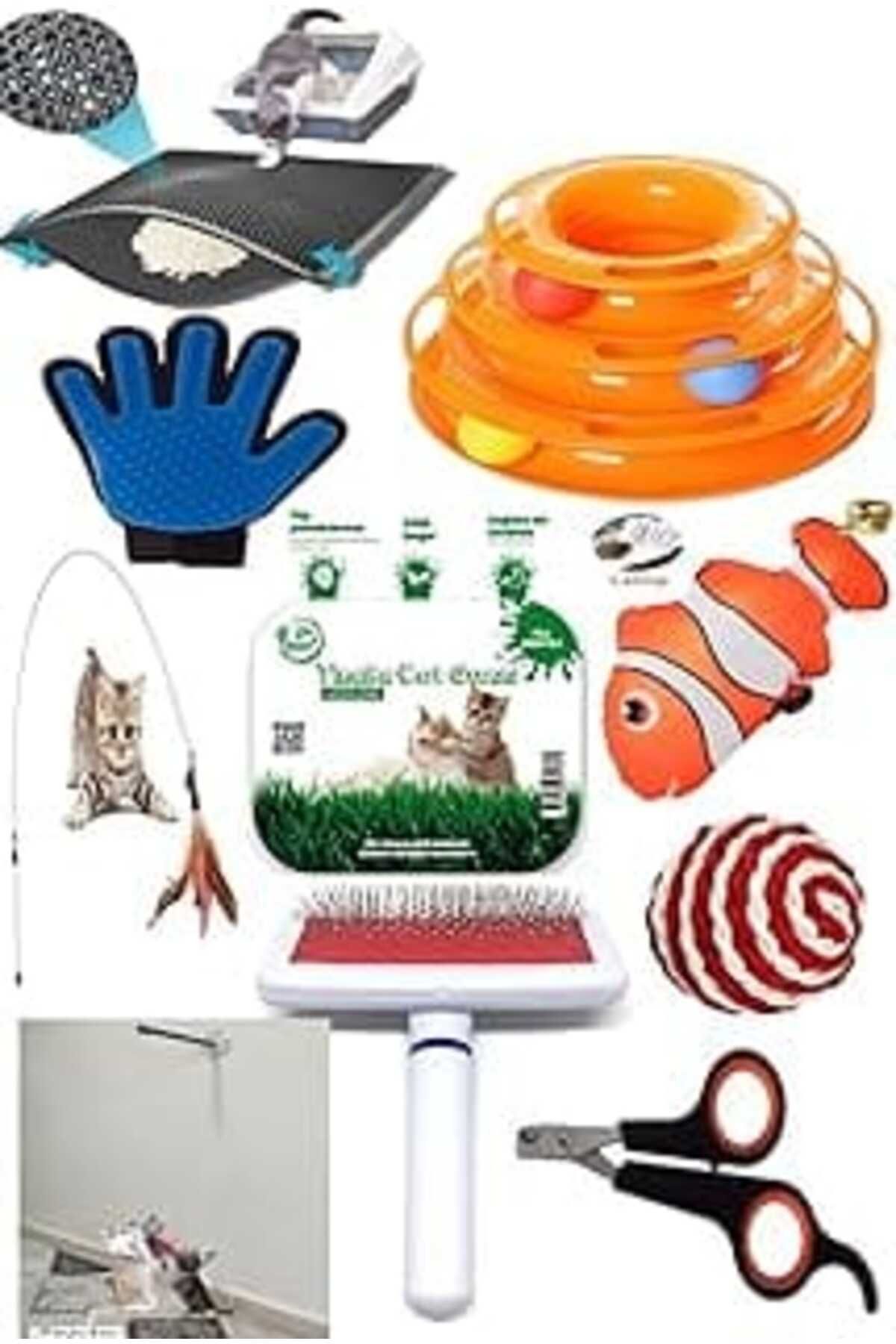 Mu Art Tineke 10 Lu Kedi Oyuncağı Ve Bakım Seti