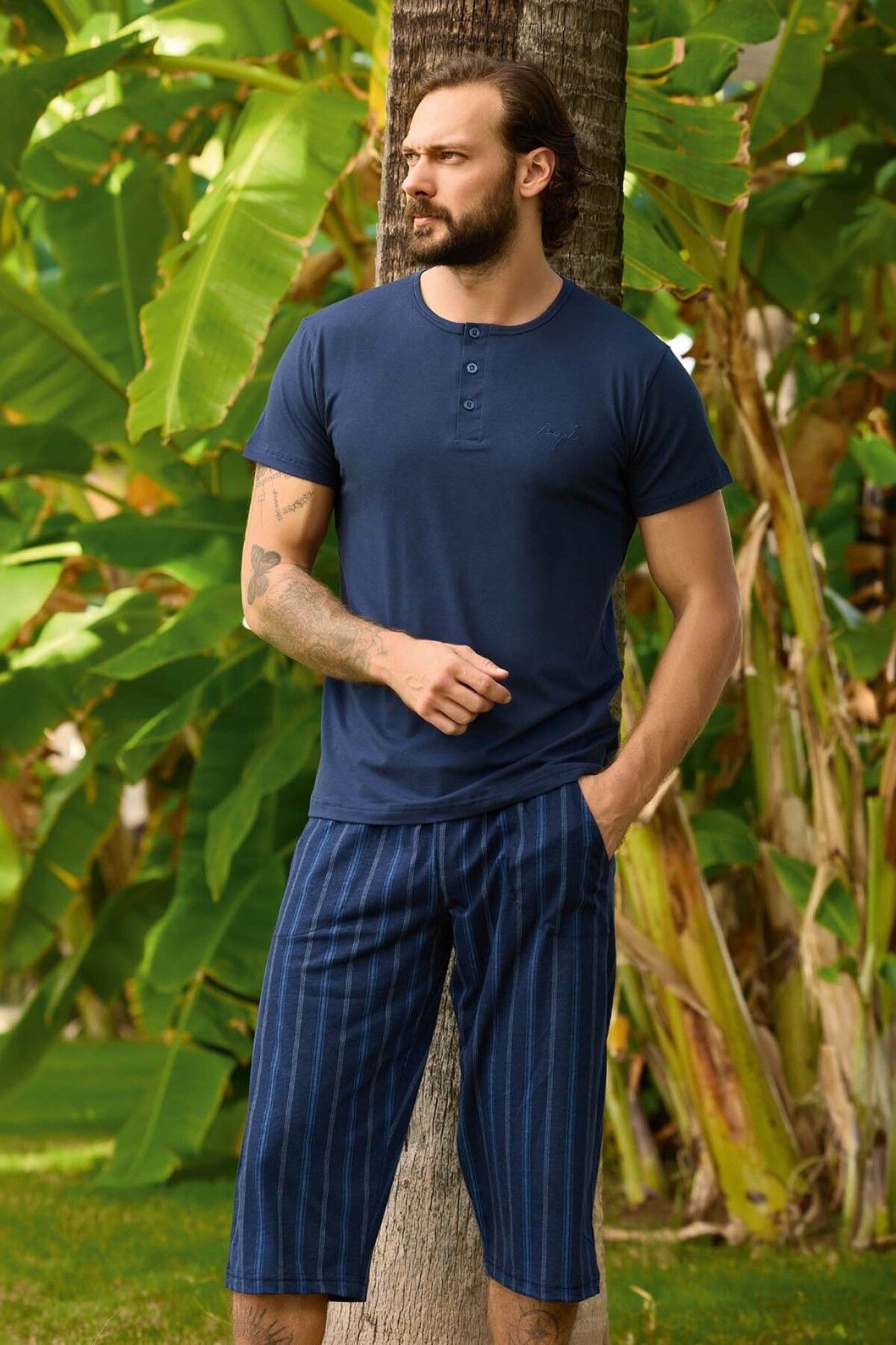 Aydoğan Erkek Pijama Takımı Kapri & Bermuda