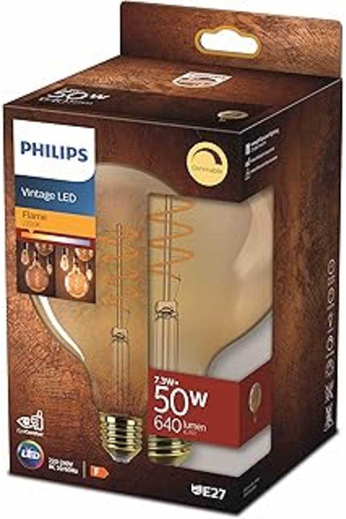 Mu Art Ledcla 50W G120 E27 2200K Sarı Işık Gold Dim Edilebilir Filament Led Ampul