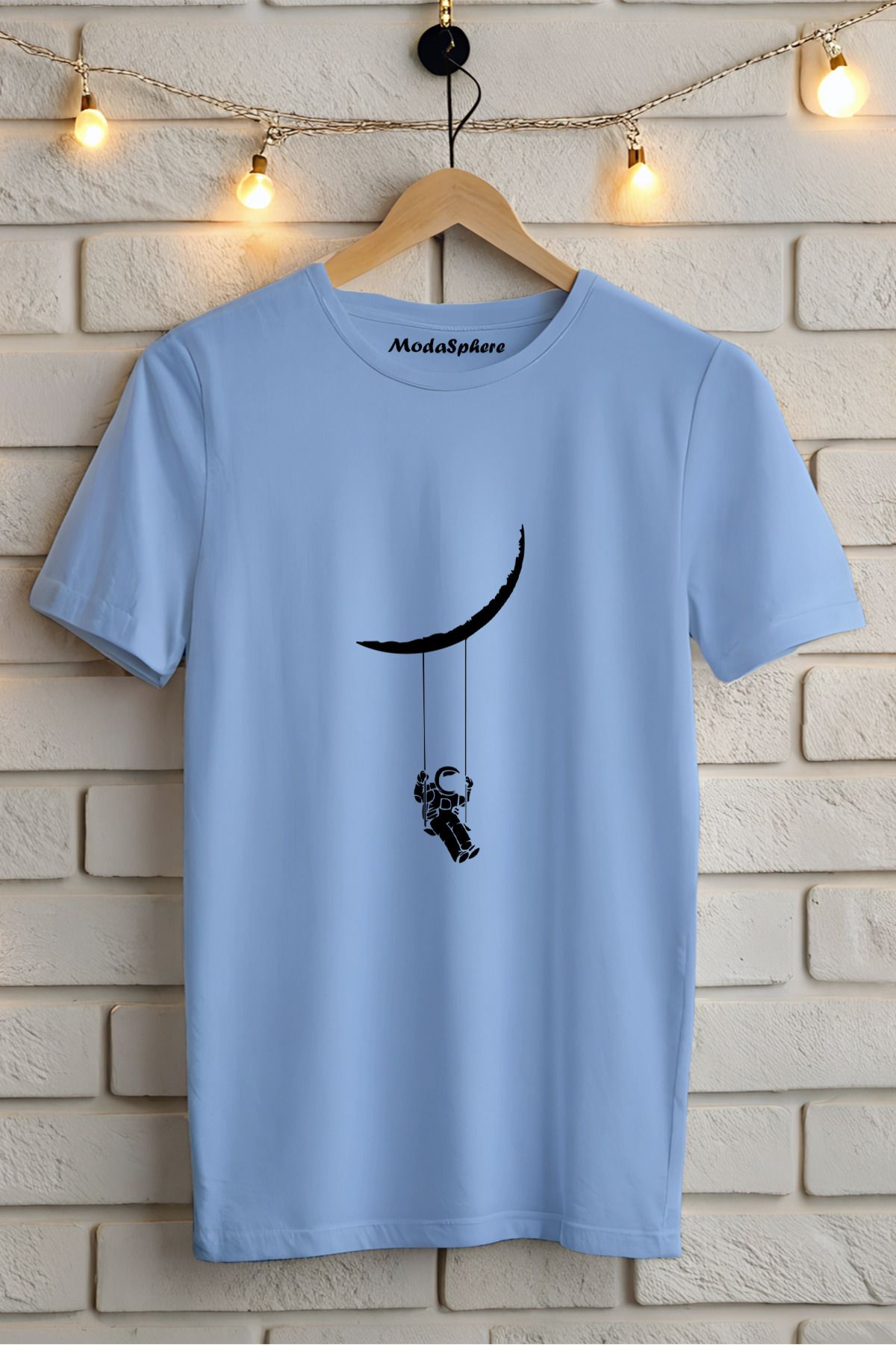 ModaSphere Baskılı Unisex Oversize Tişört Battal Boy