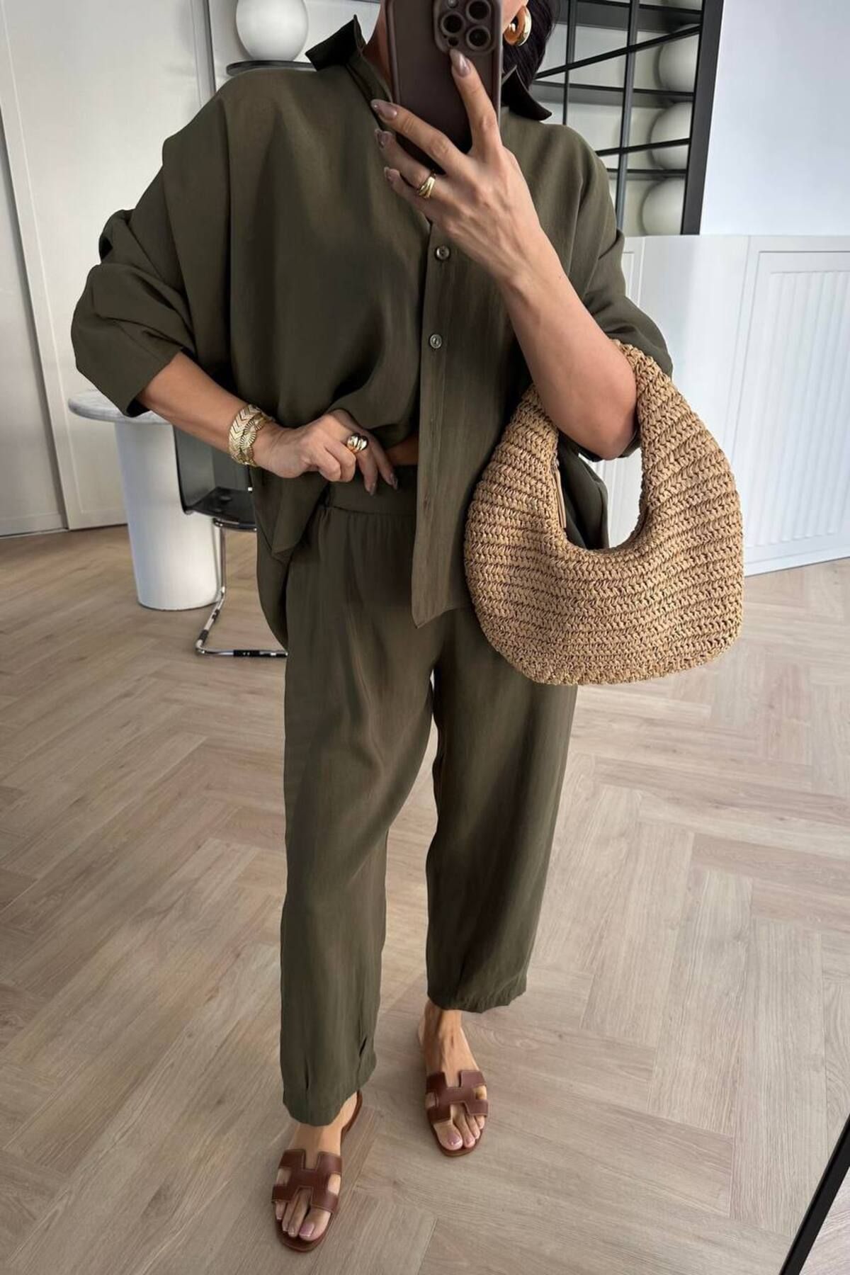 Miss Beyoğlu Massi Gömlek Pantolon Takım