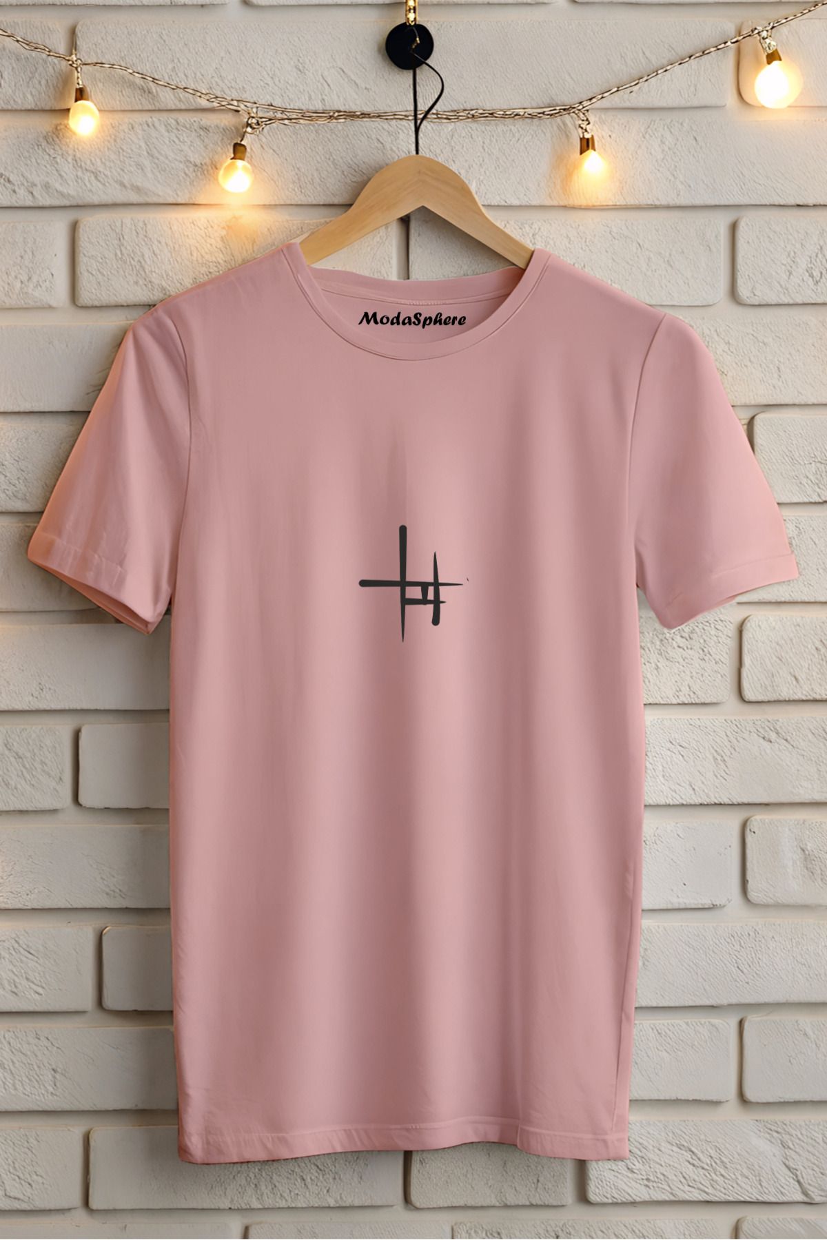 ModaSphere Baskılı Unisex Oversize Tişört Battal Boy