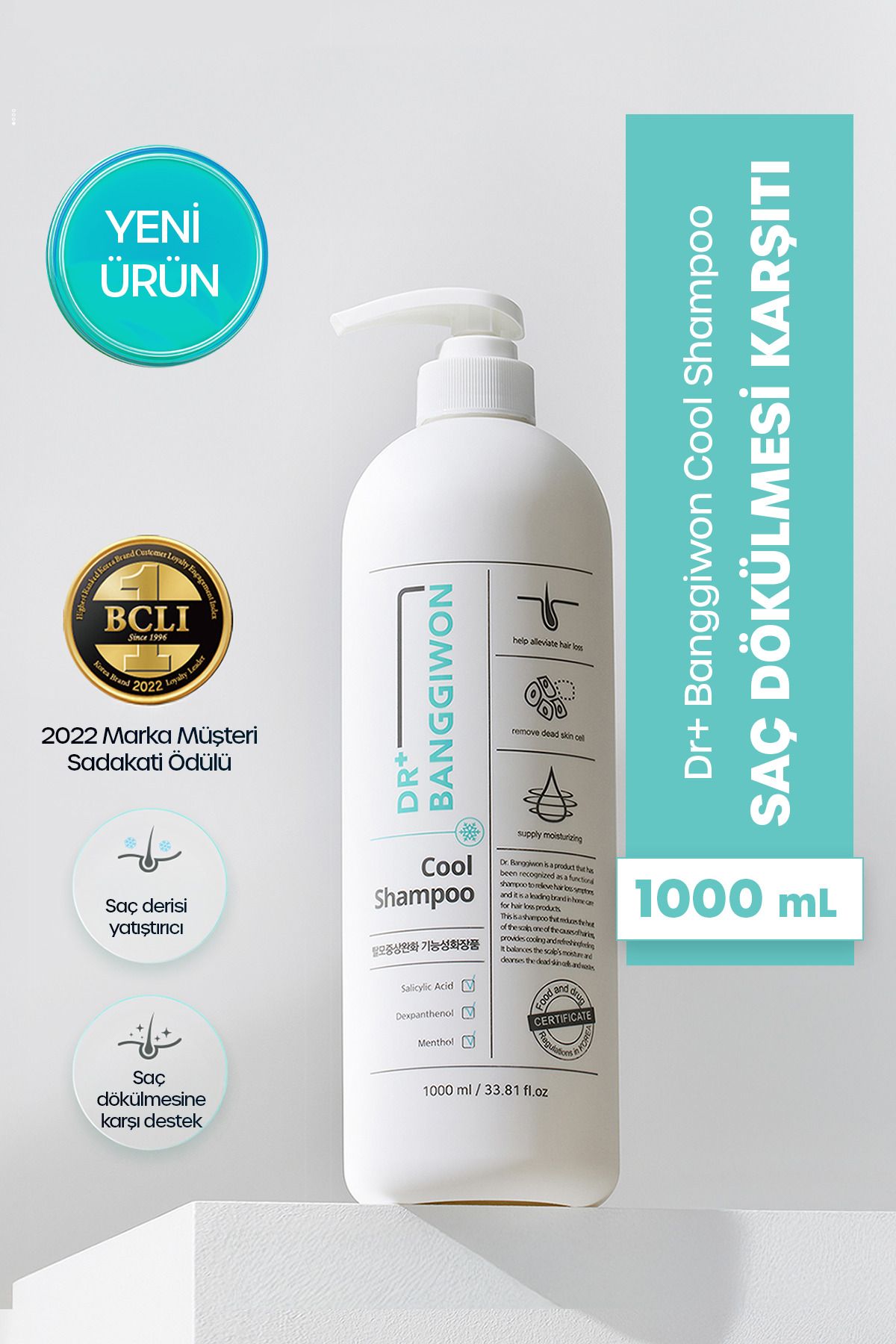 DR BANGGIWON Dökülme Karşıtı Serin Yatıştırıcı Şampuan Cool Shampoo Anti Hair Loss 1000 Ml