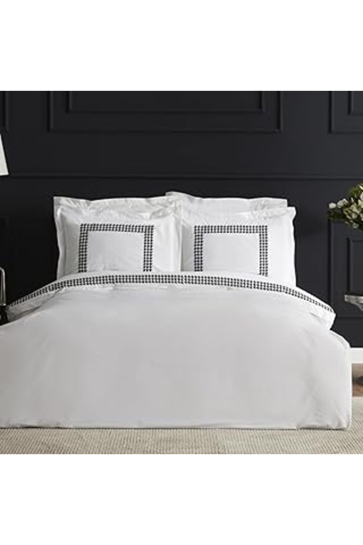 NETWORK ART White Collection Juanita Çift Kişilik Nakışlı Percale Nevresim Takımı Beyaz