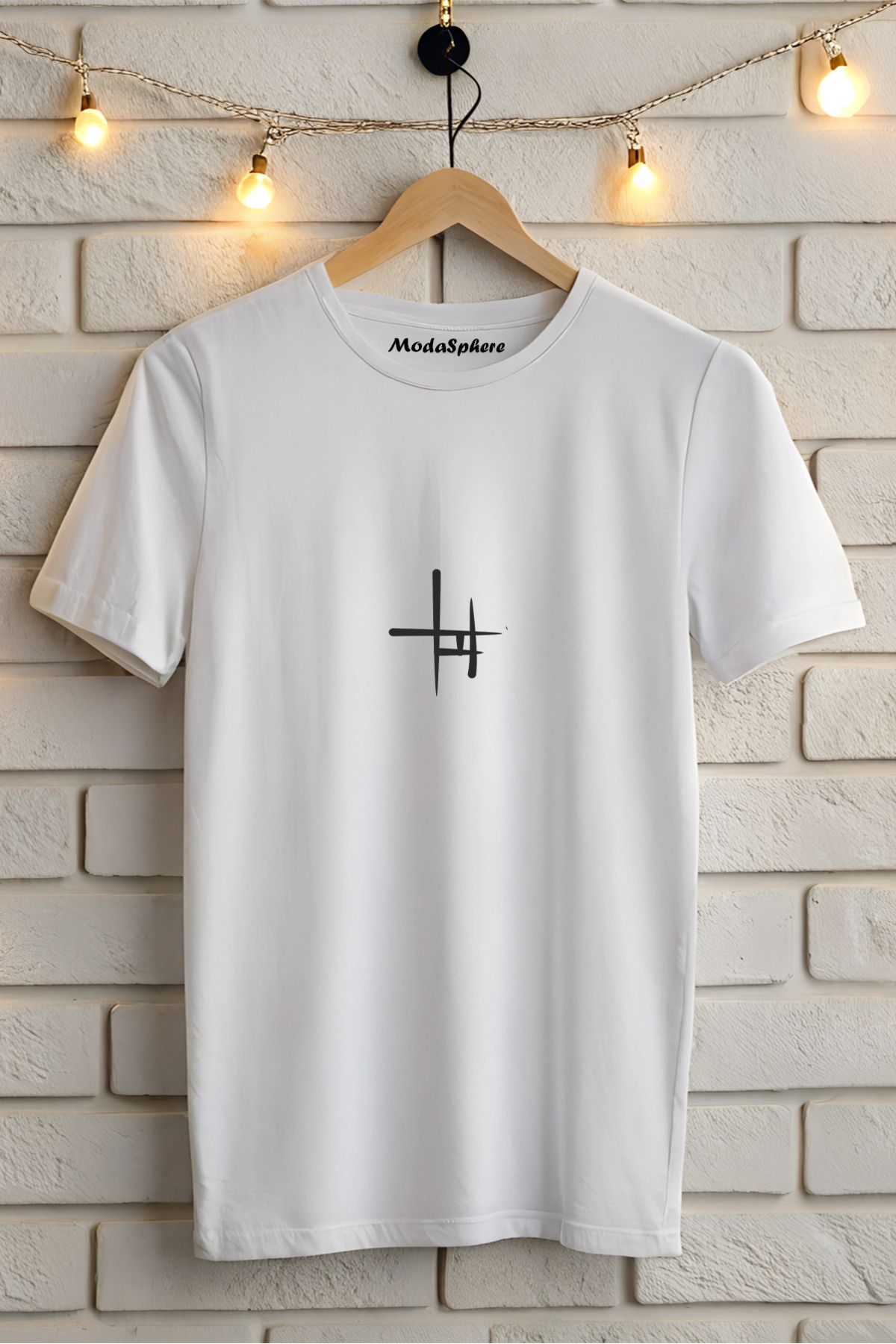 ModaSphere Baskılı Unisex Oversize Tişört Battal Boy
