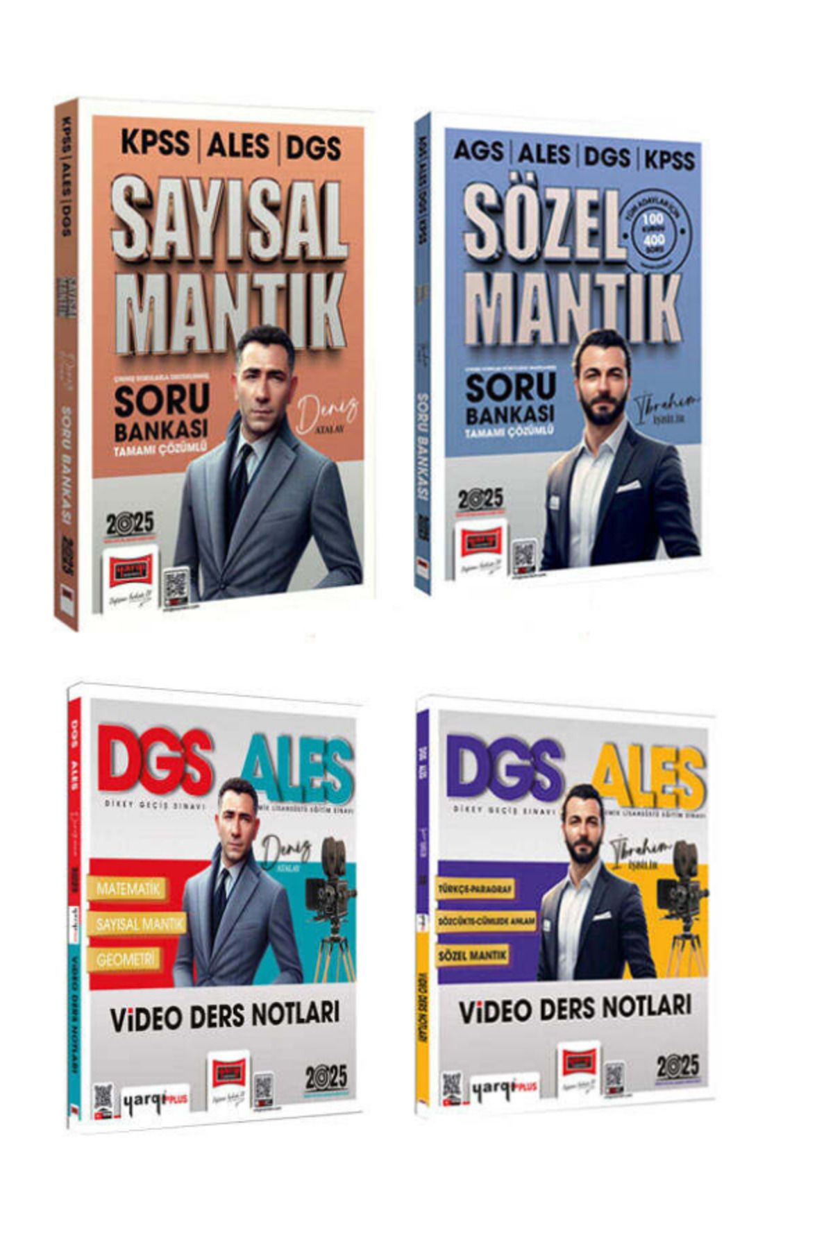 Yargı Yayınları KPSS ALES DGS AGS Sayısal-Sözel Mantık Soru Bankası ve Video Ders Notları Full Set (4 Kitap)