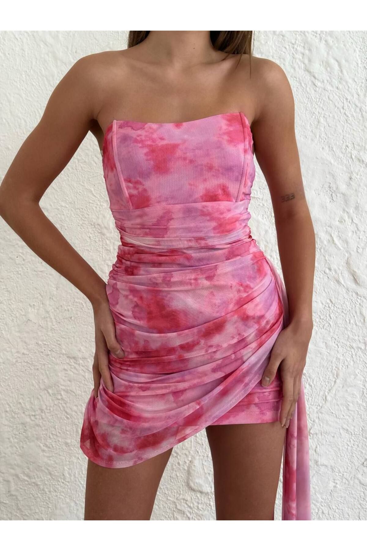 Misscix DreamGlow Strapless – Yazın Rüyası Elbise