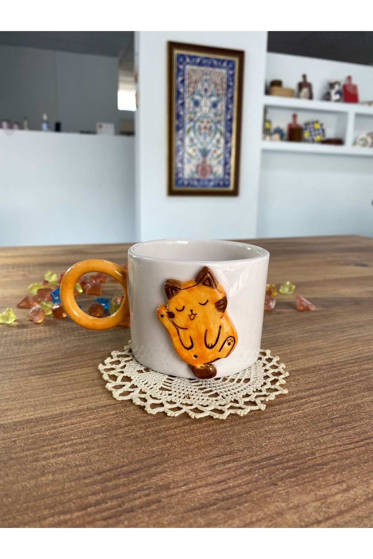 FABU Seramik kedili mug kupa