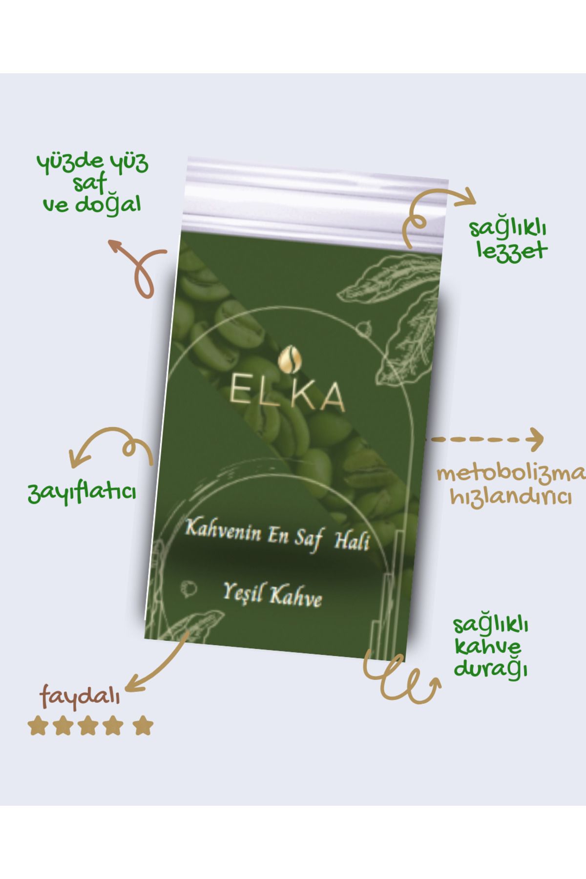 ELKA Yeşil Kahve 75g