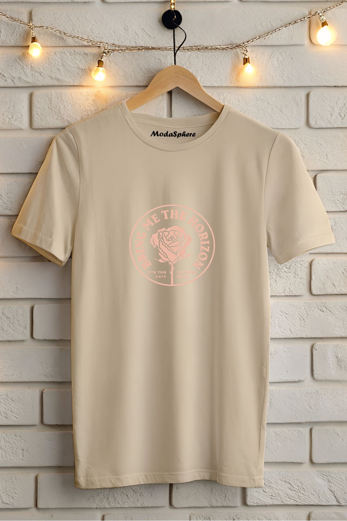 ModaSphere Baskılı Unisex Oversize Tişört Battal Boy