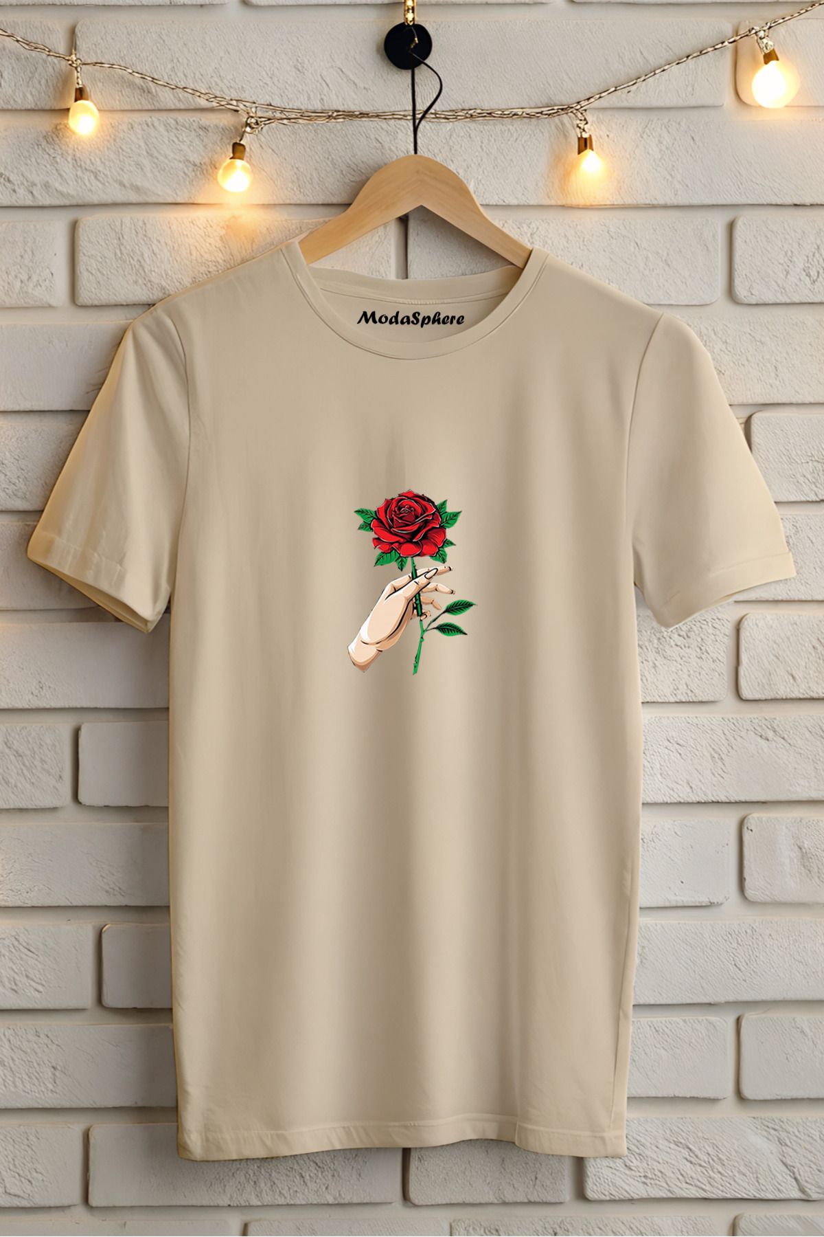 ModaSphere Baskılı Unisex Oversize Tişört Battal Boy