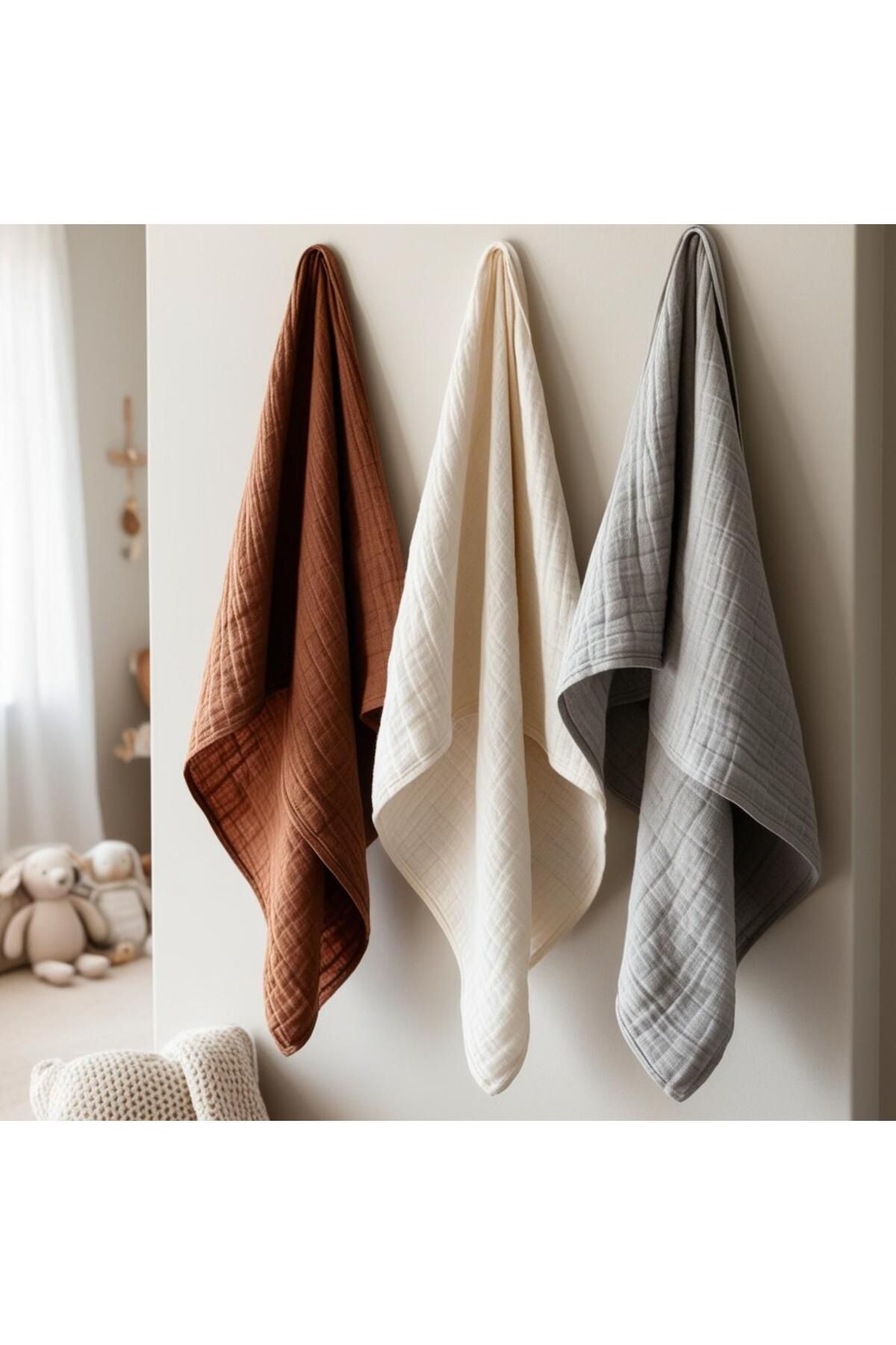 ARELSTORE %100 Pamuk Çok Amaçlı Müslin Battaniye&Örtü Yumuşacık 70*70 cm Ölçüsünde