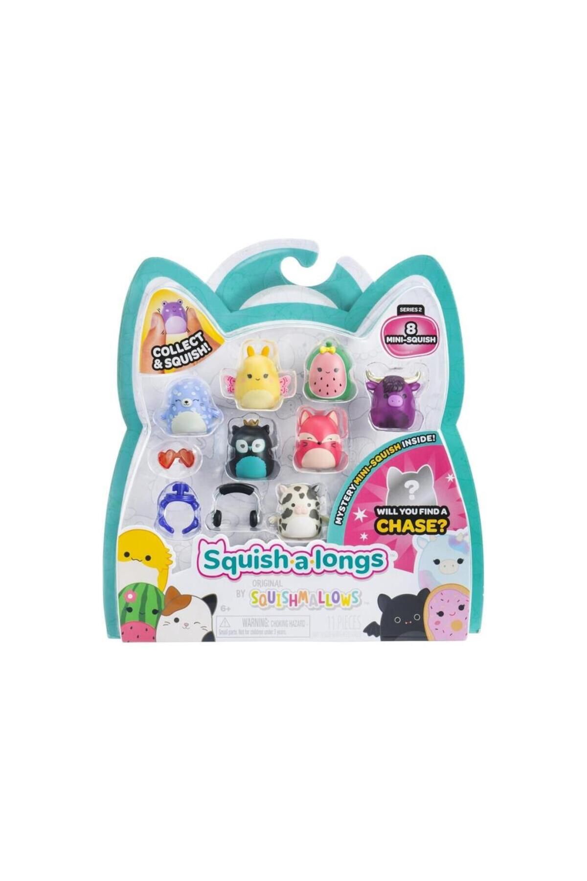 NECO TOYS AL0021 Squish-a-longs 8 Figür + Yüzük Set Asorti Seri 2