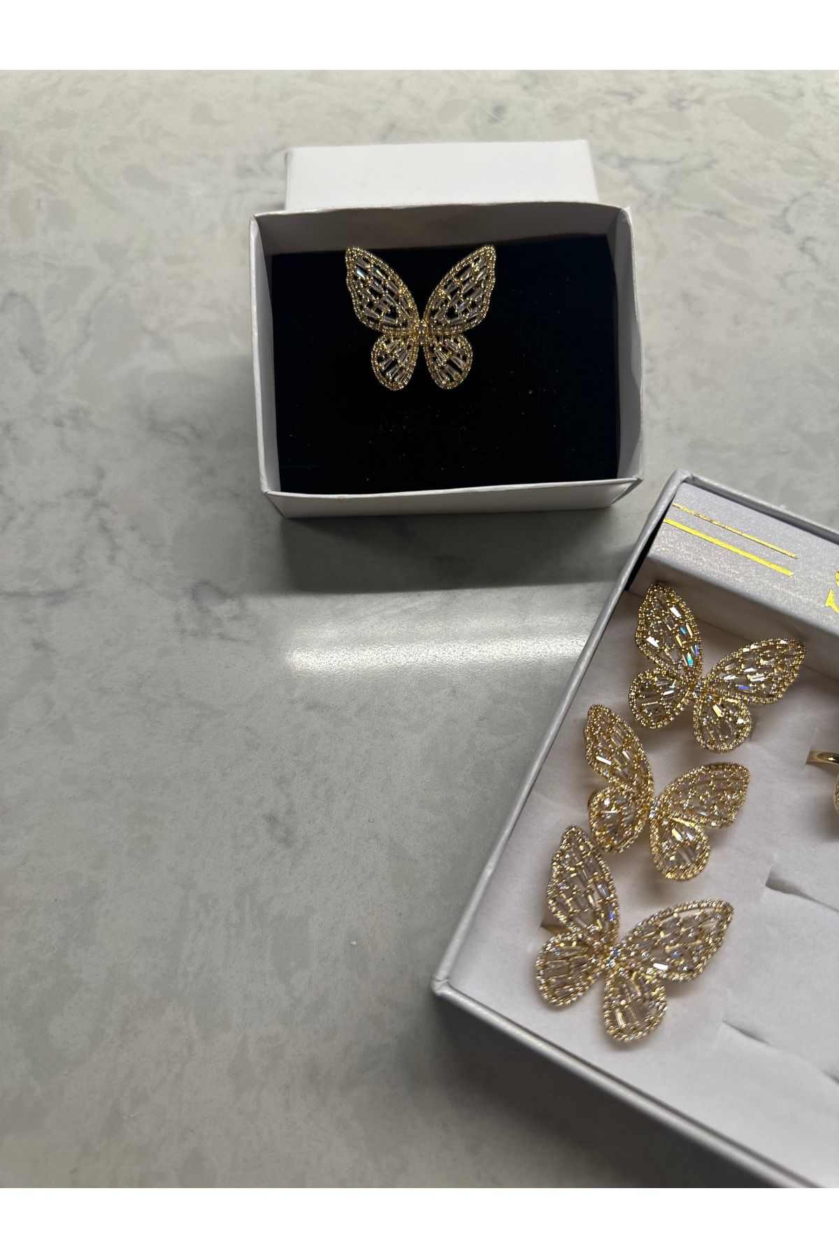 Shop west Kelebek Model Gold Renk Yüzük