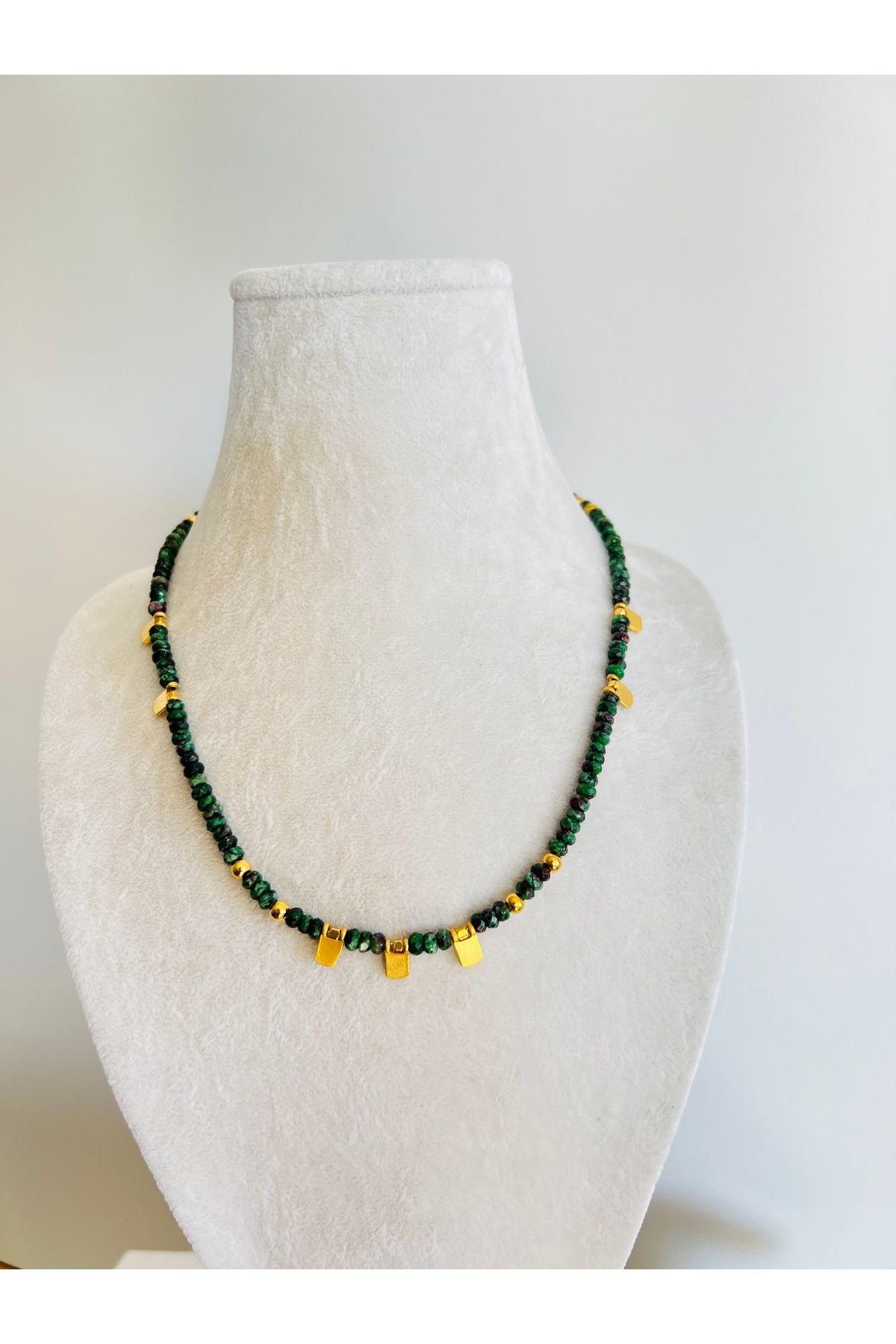 Enki Design Jade Taşlı Tasarım Kolye
