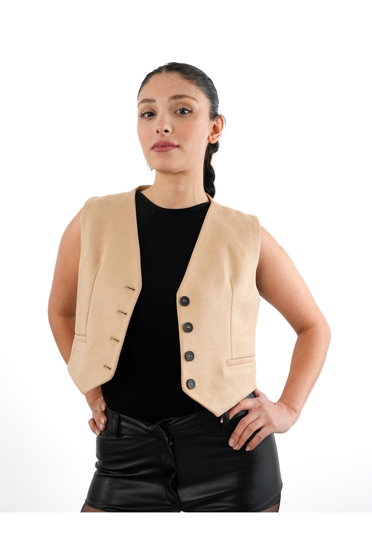 MODA Şık süet yelek