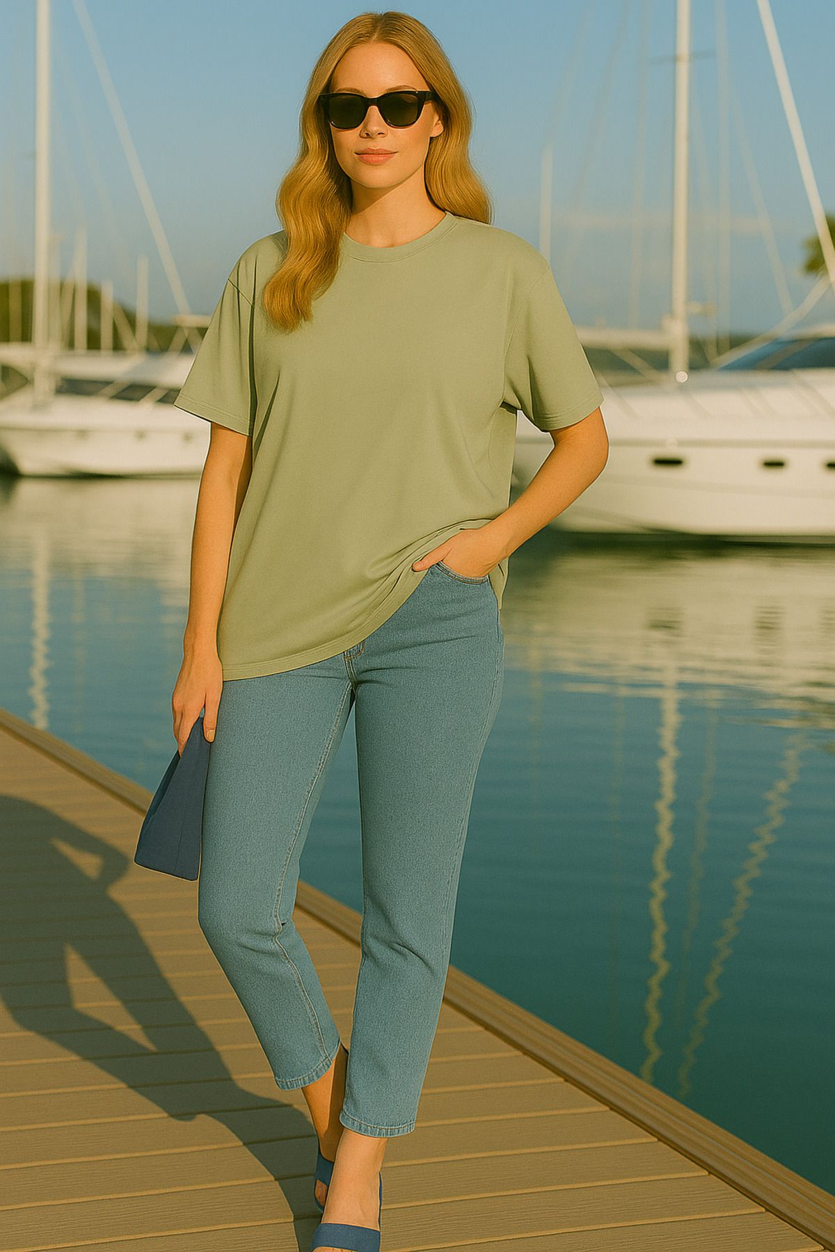 EydaMoon Kadın Regular MODAL KUMAŞ Ütü Gerektirmeyen İpeksi Yumuşacık Basic T-Shirt (Rahat Kalıp)