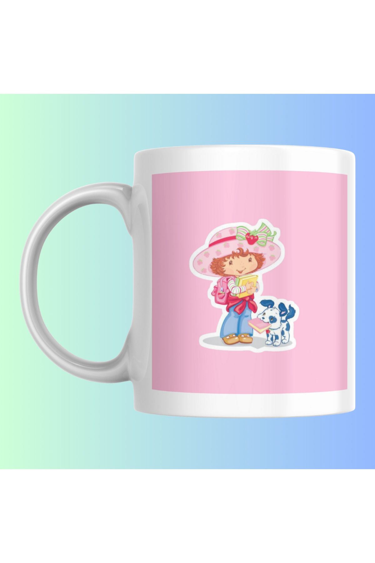 Home Çilek Kız Çizgi Film Pembe Kupa